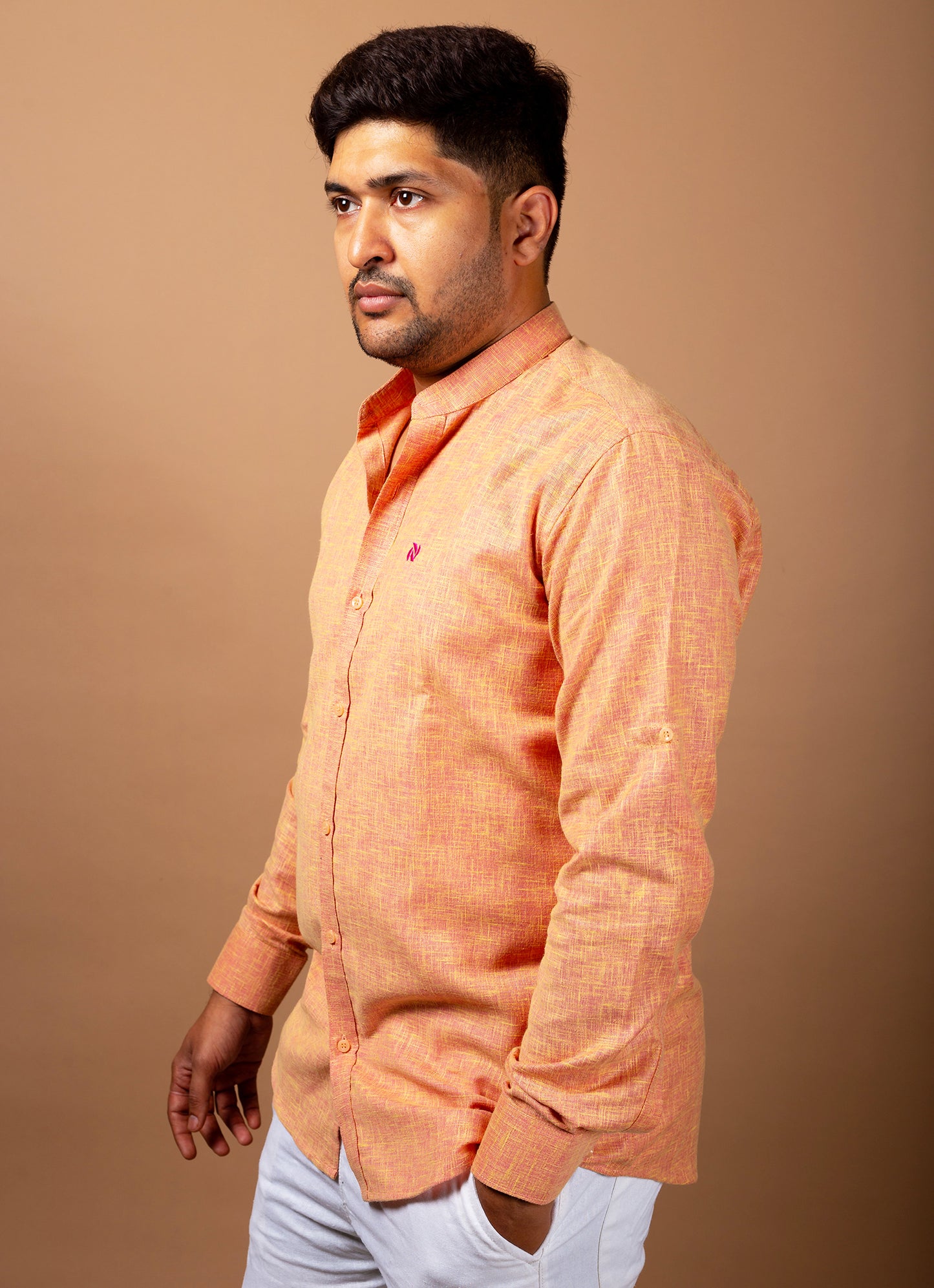 Atomic Tangerine Textured Shirt