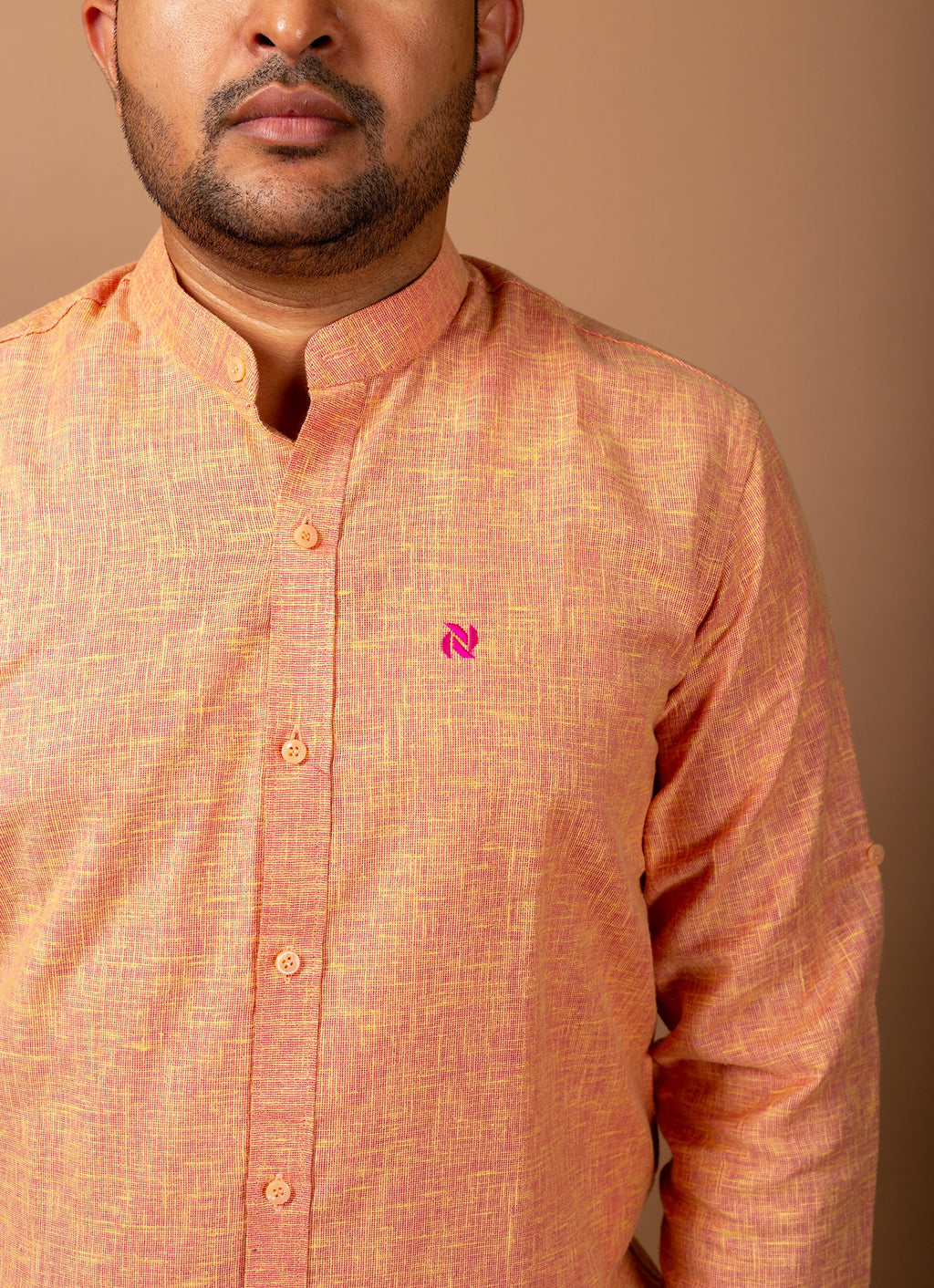 Atomic Tangerine Textured Shirt