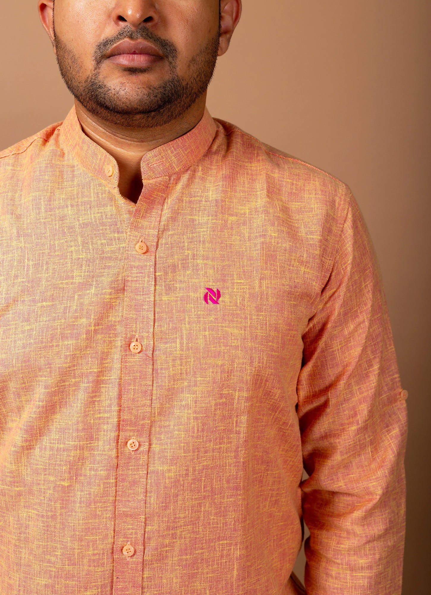 Atomic Tangerine Textured Shirt