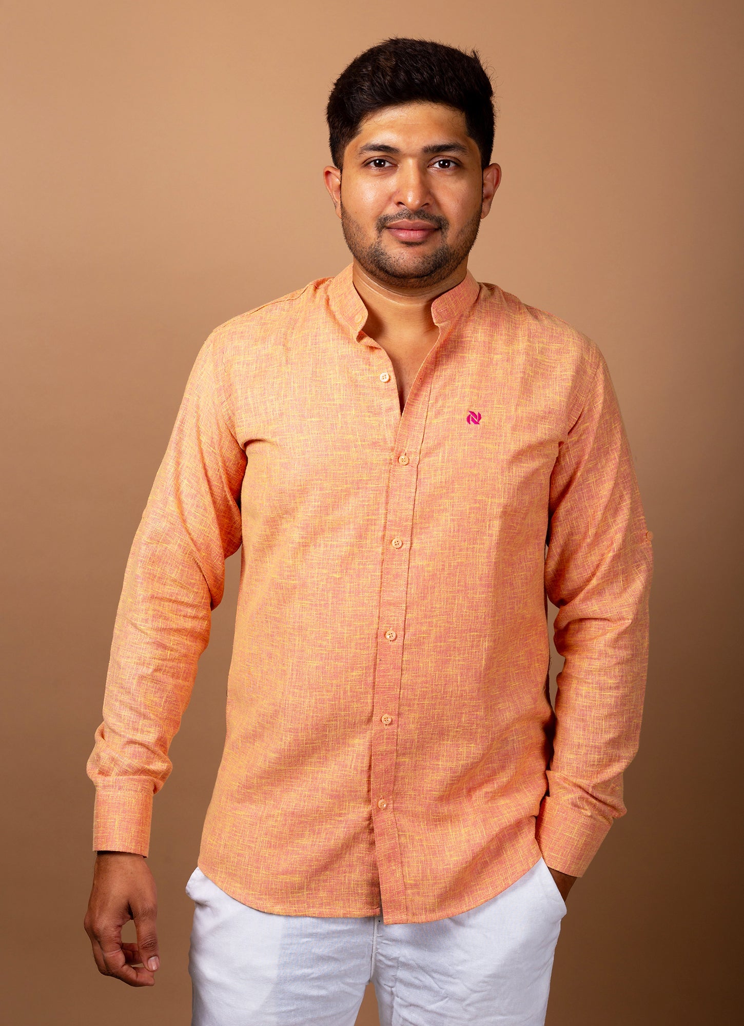 Atomic Tangerine Textured Shirt