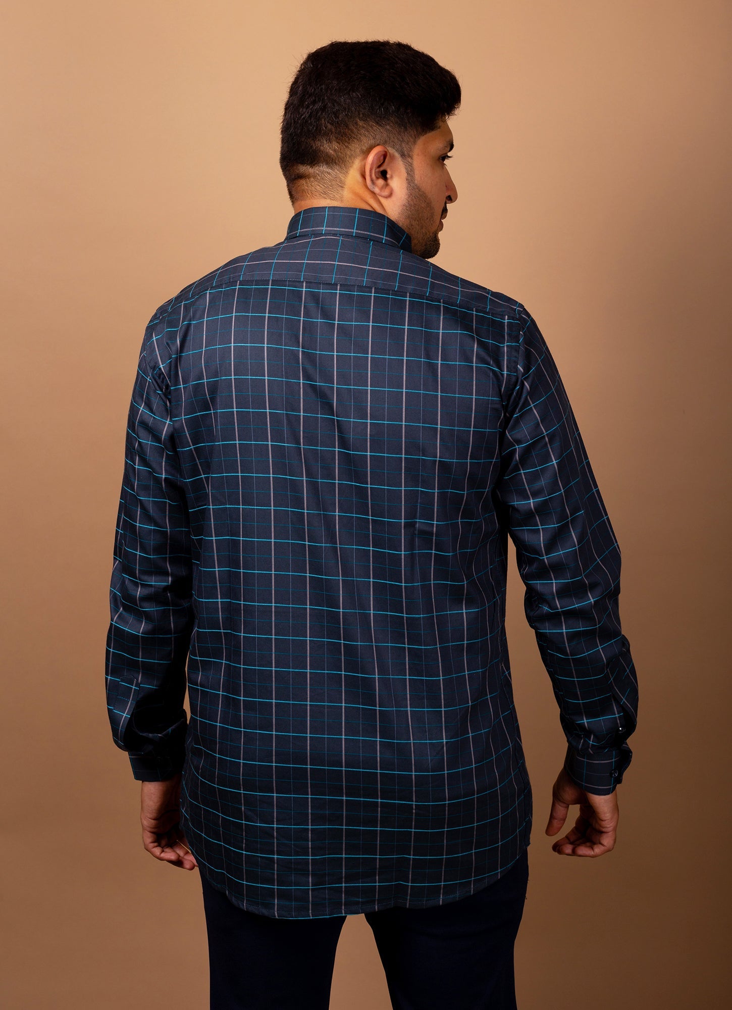 Berry Blue Checkered Premium Organic Cotton Shirt