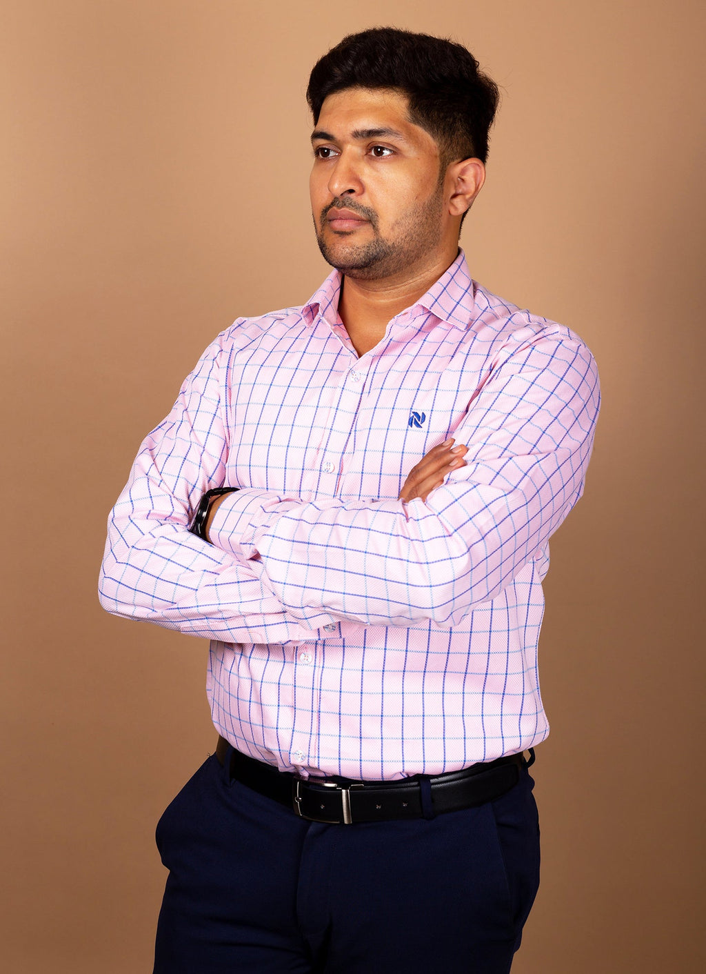 Baby Pink Checkered Premium Organic cotton Shirt