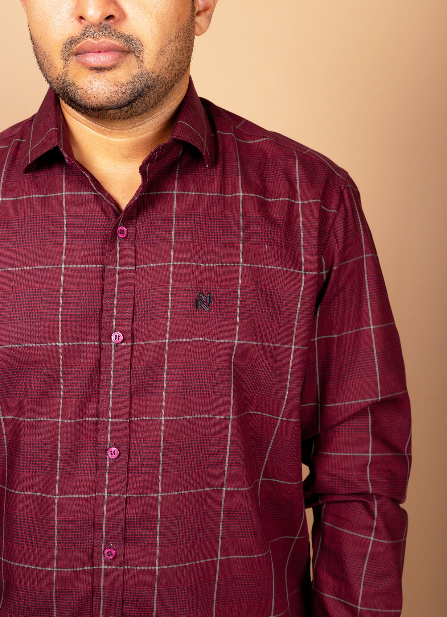 Cherry Red Checkered Organic Cotton Premium Shirt