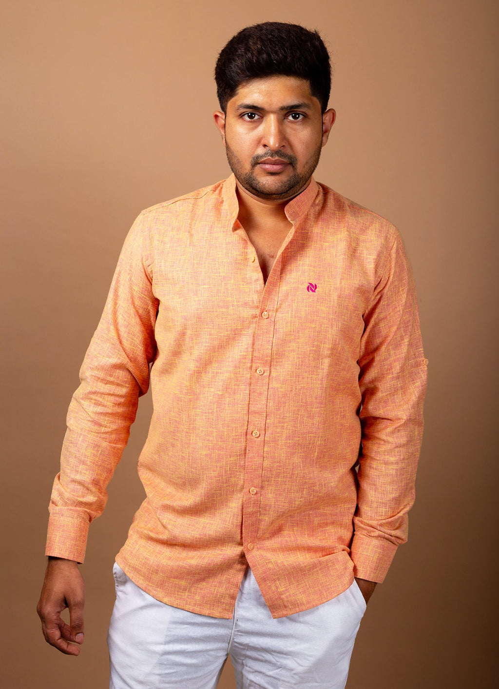 Atomic Tangerine Textured Shirt