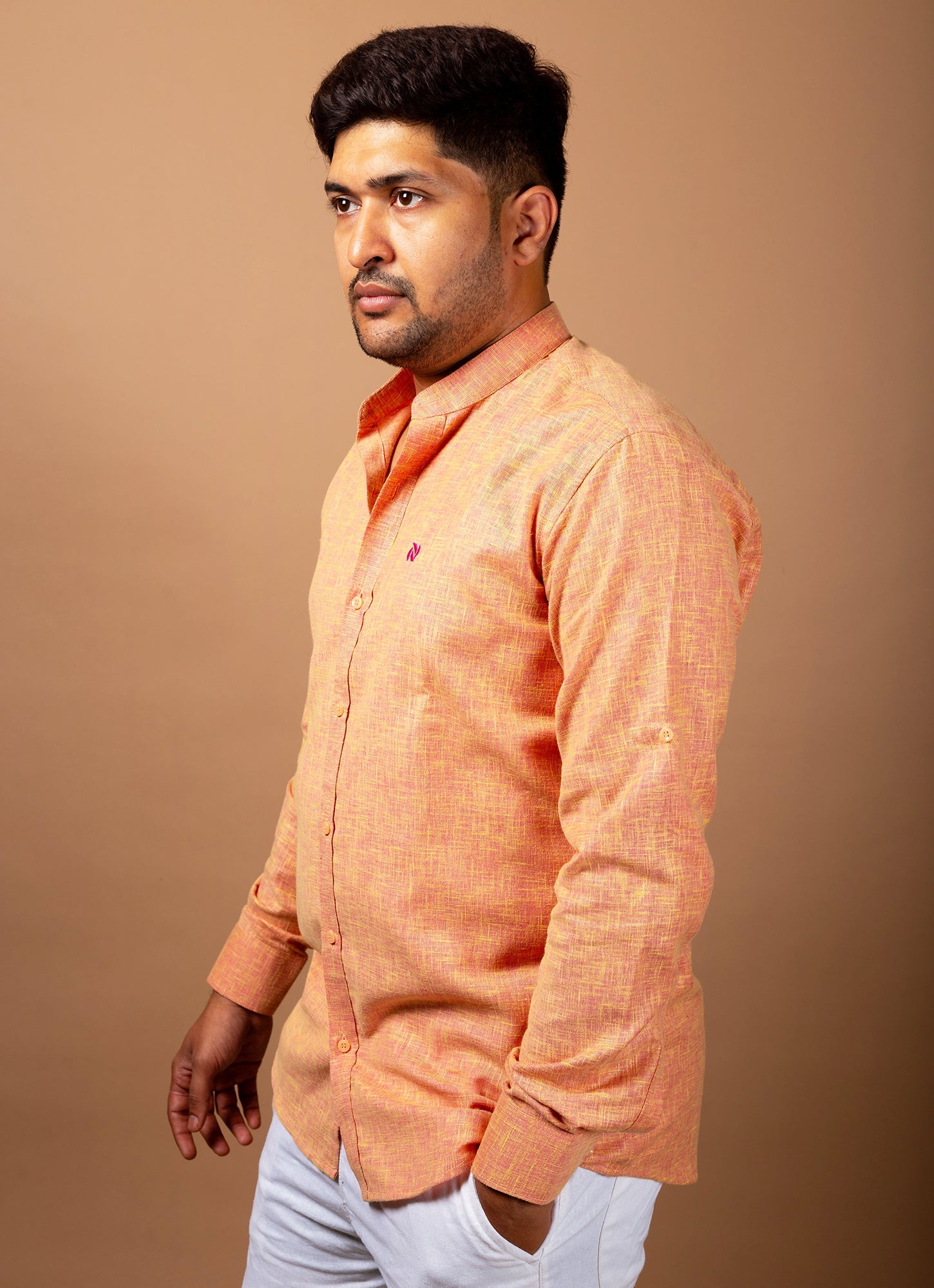 Atomic Tangerine Textured Shirt