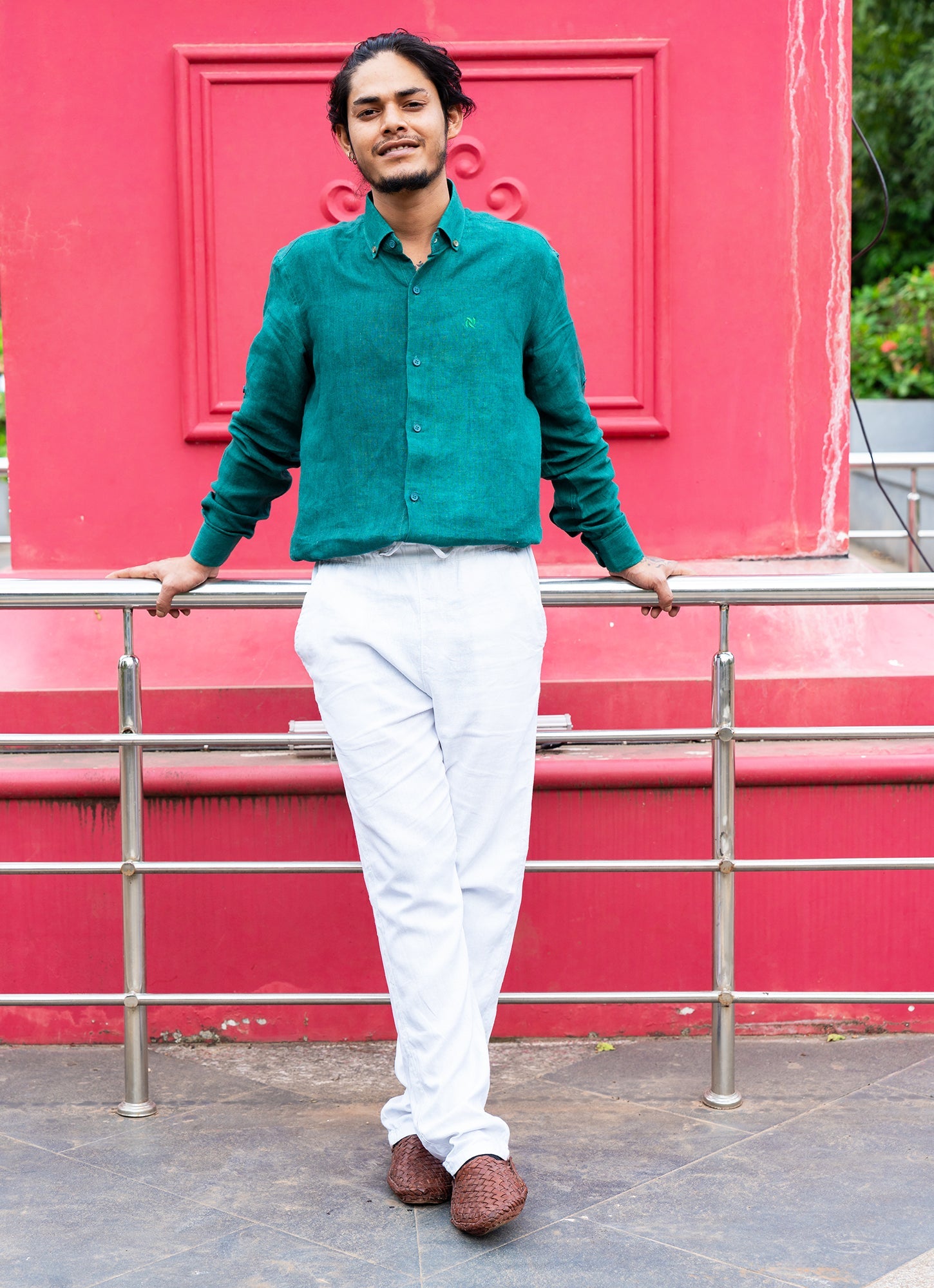 Castleton Airy Green Pure Premium Linen Shirt