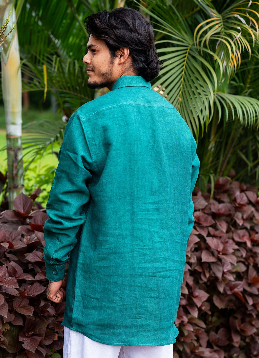 Castleton Airy Green Pure Premium Linen Shirt