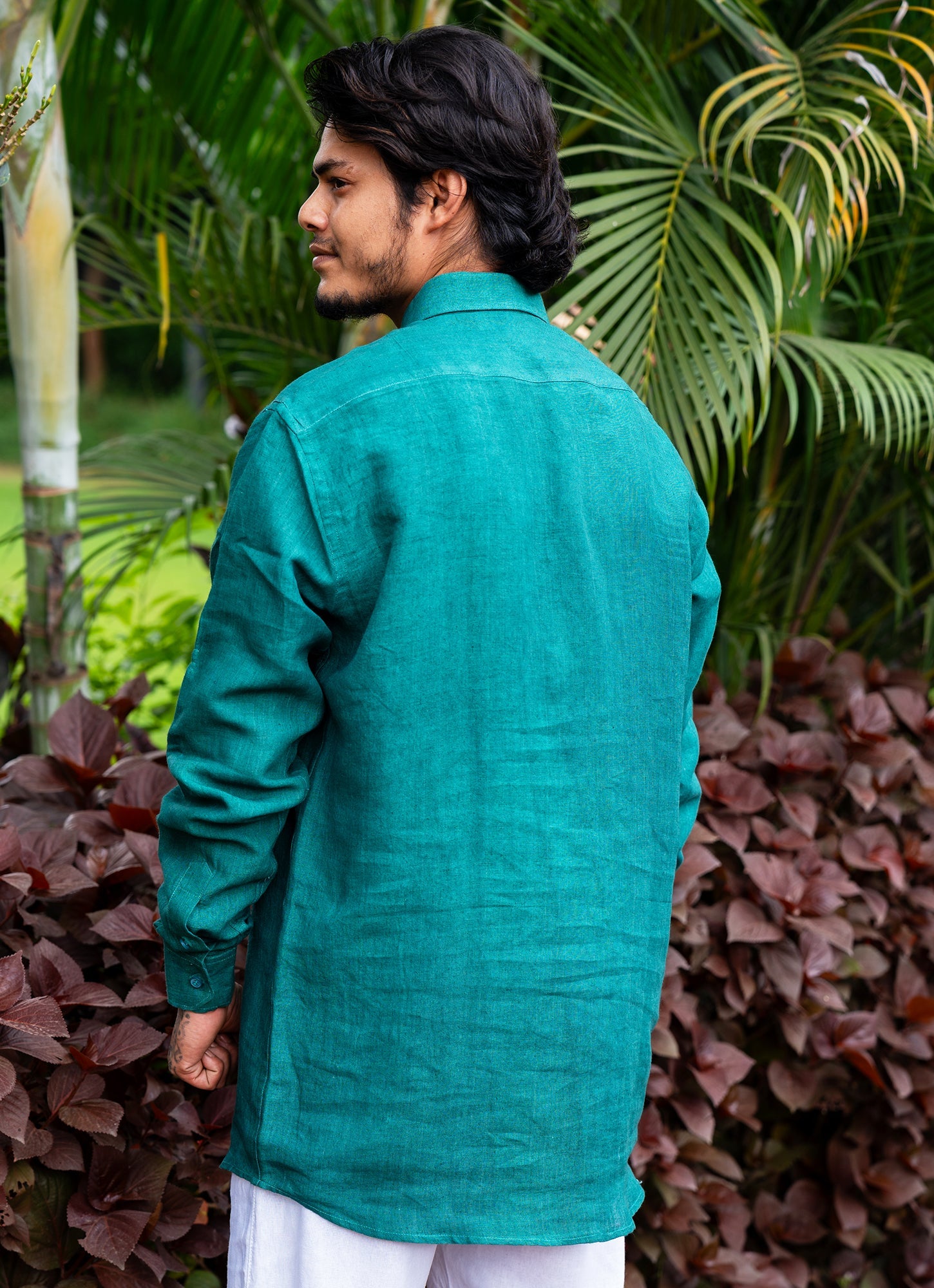 Castleton Airy Green Pure Premium Linen Shirt