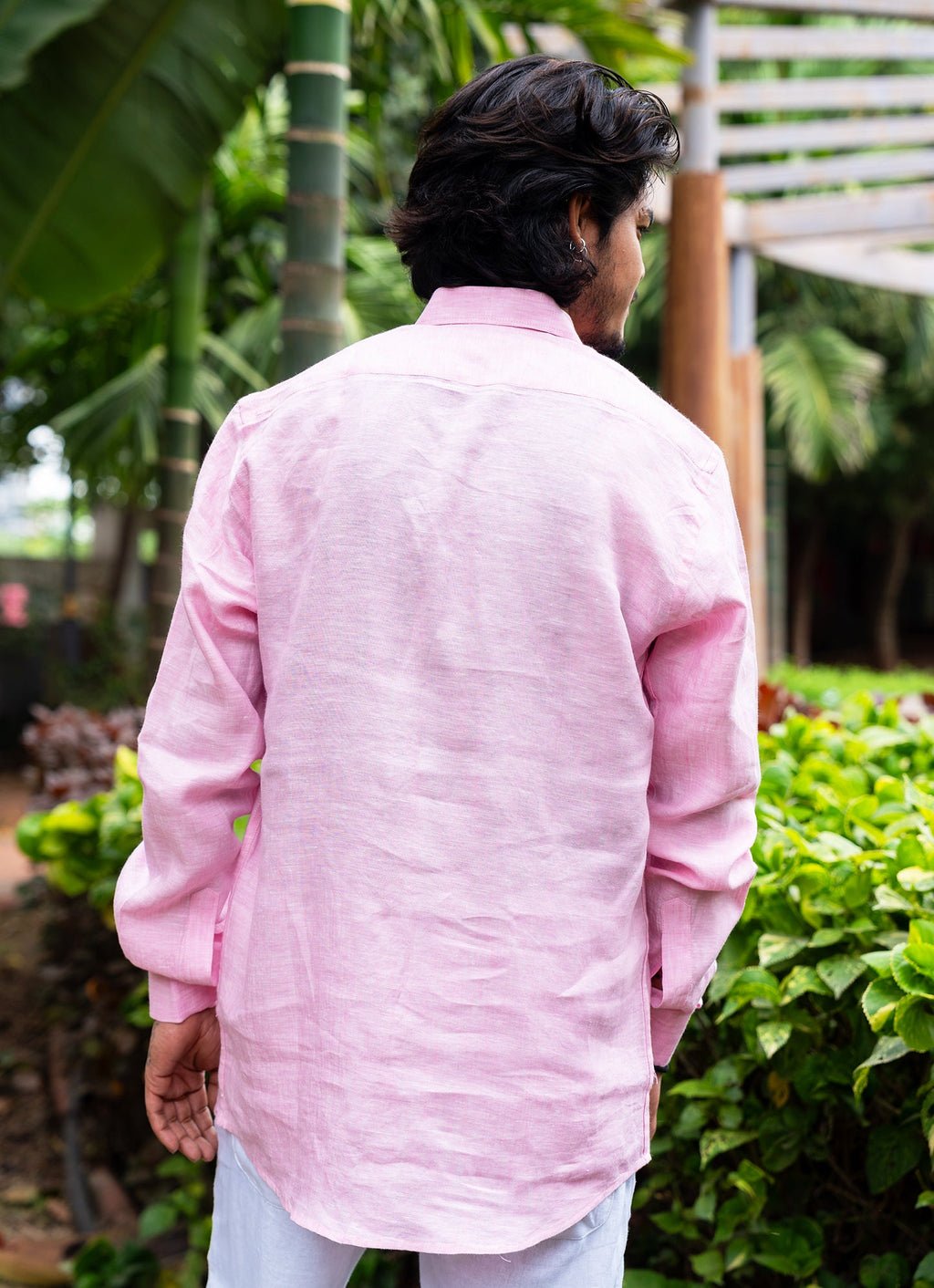 Flamingo Airy Pink Pure Linen Premium Shirt