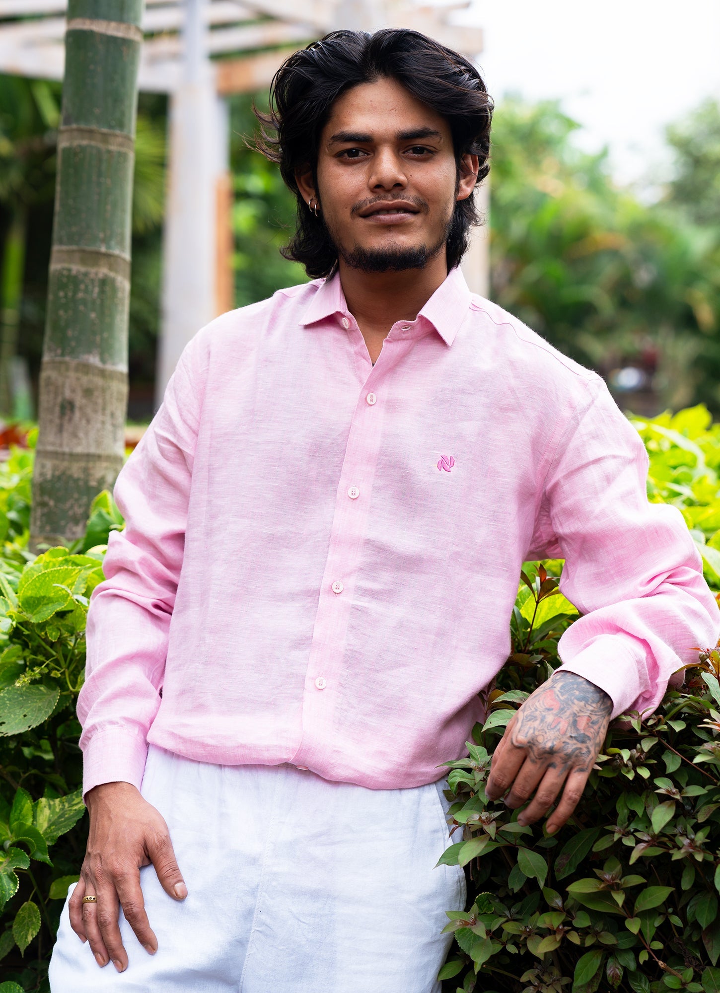 Flamingo Airy Pink Pure Linen Premium Shirt