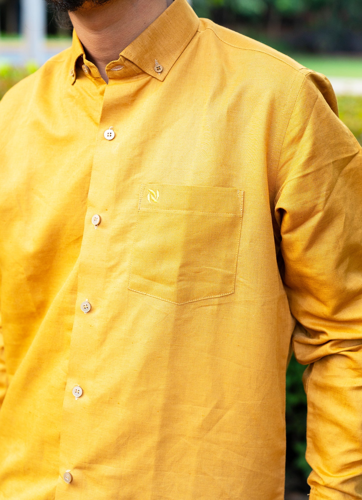 Goldenrod Organic Cotton Linen Premium Shirt
