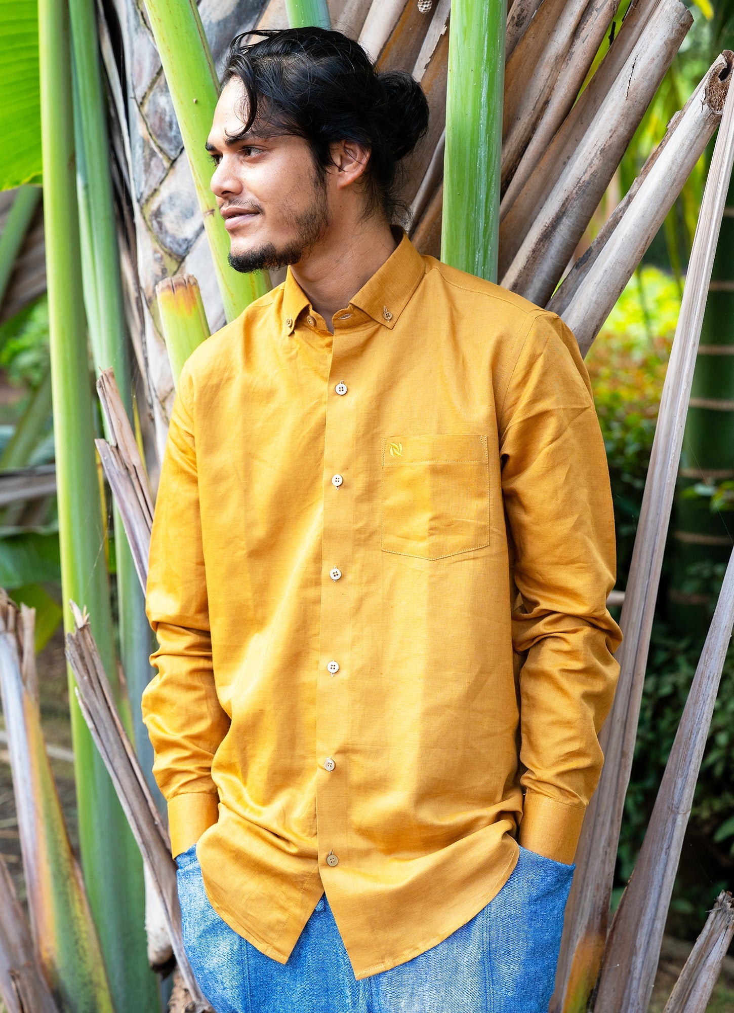 Goldenrod Organic Cotton Linen Premium Shirt