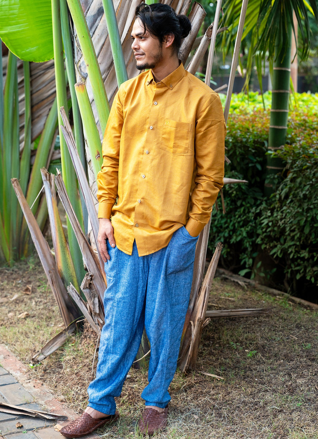 Goldenrod Organic Cotton Linen Premium Shirt