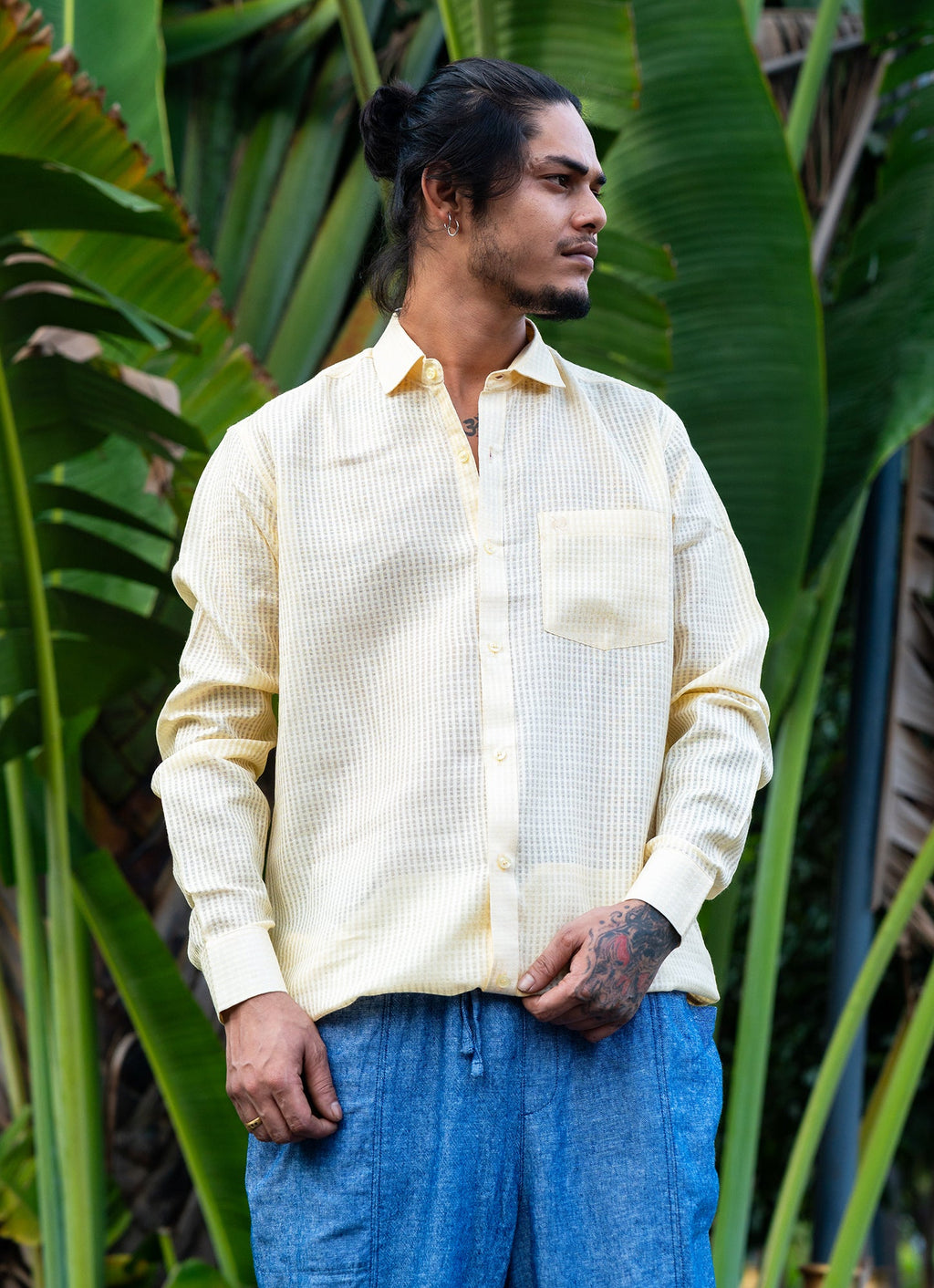 Alabaster Cream Textured Shirt