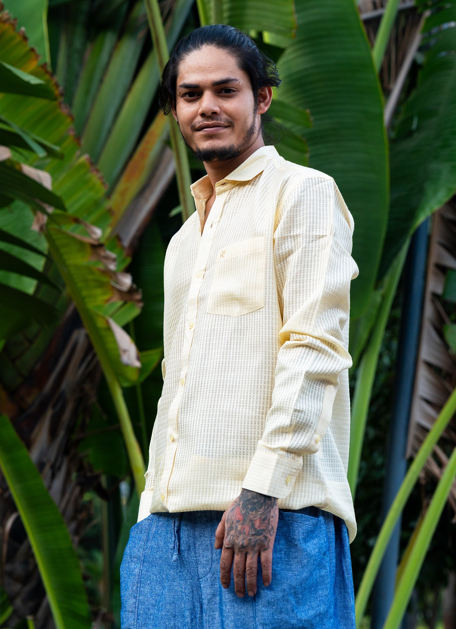 Alabaster Cream Textured Shirt