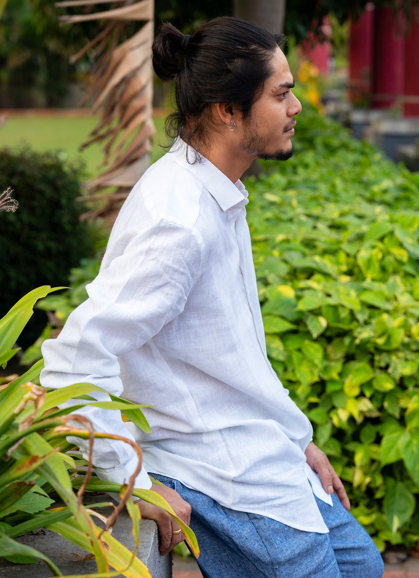 Royal White Super Airy Pure Linen Premium Shirt