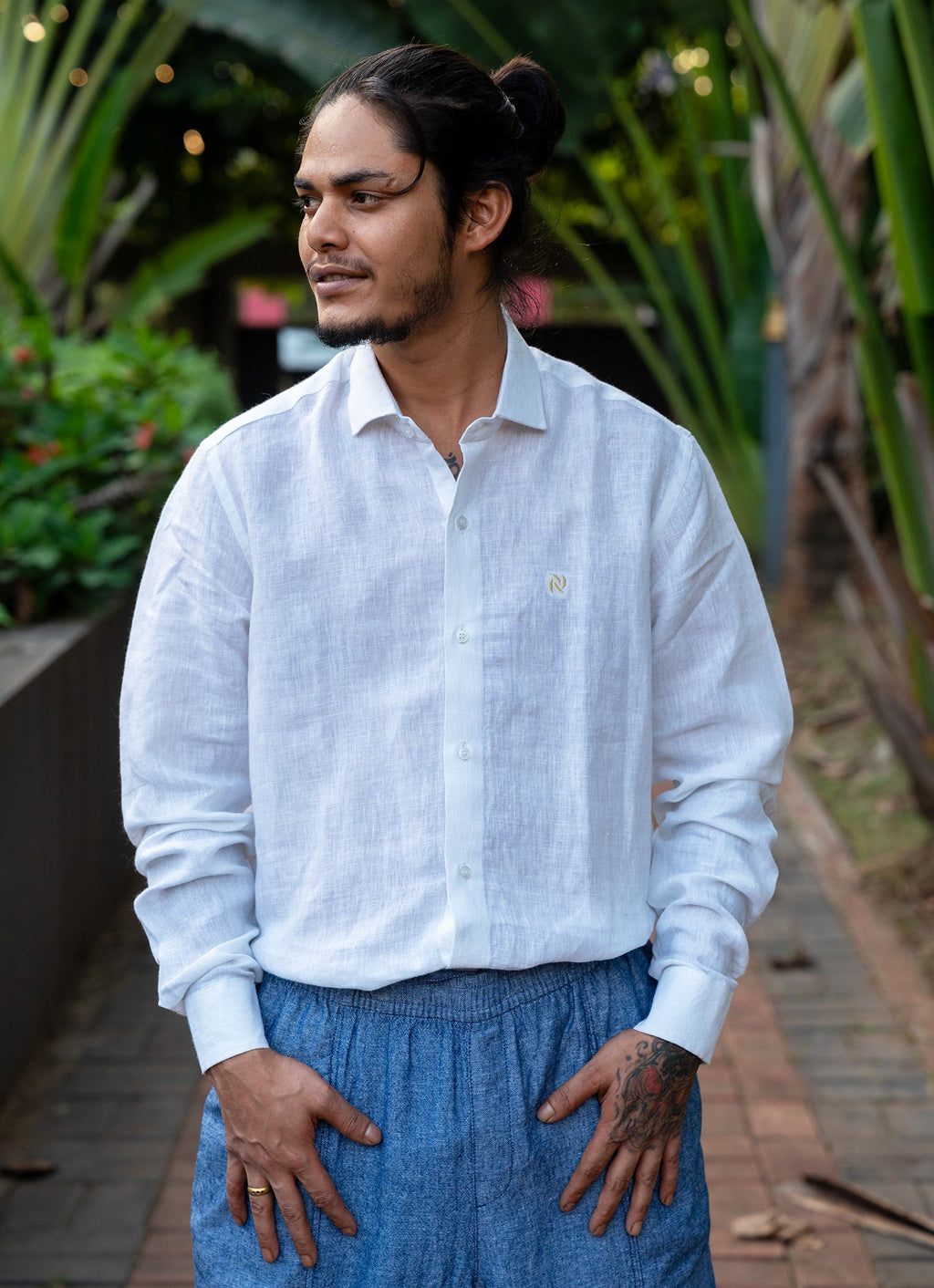 Royal White Super Airy Pure Linen Premium Shirt