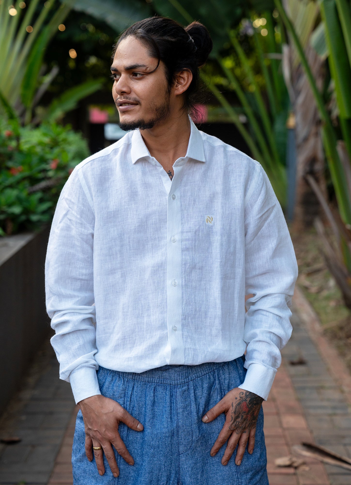 Royal White Super Airy Pure Linen Premium Shirt