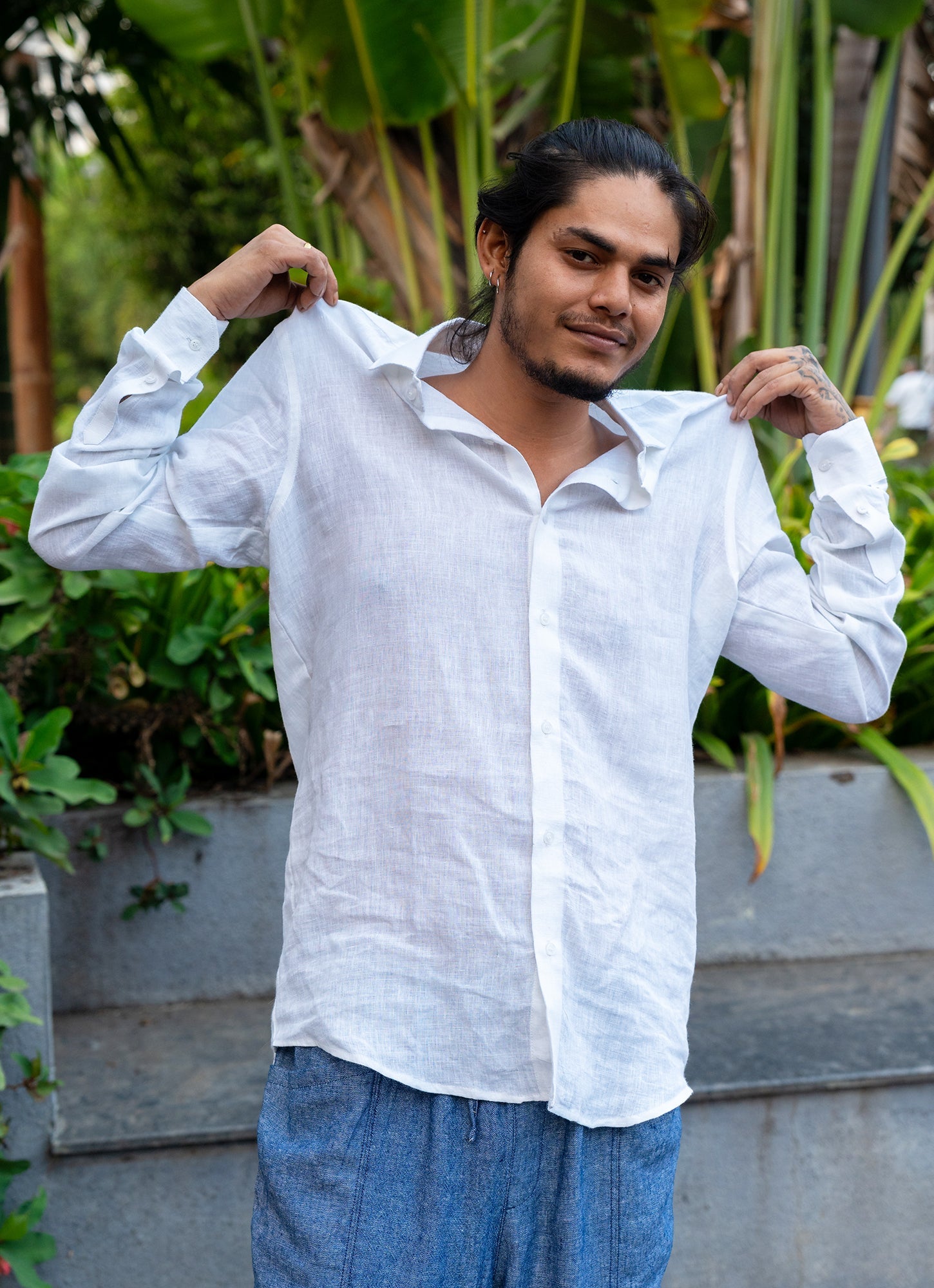 Royal White Super Airy Pure Linen Premium Shirt