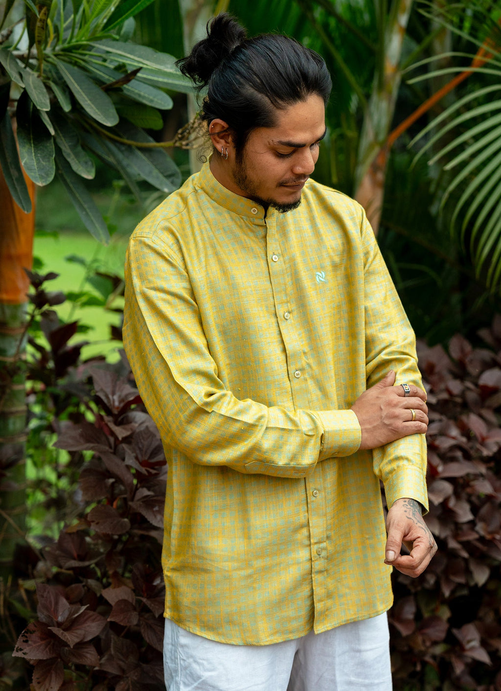 Golden Pista Weaved Organic Cotton Premium Shirt