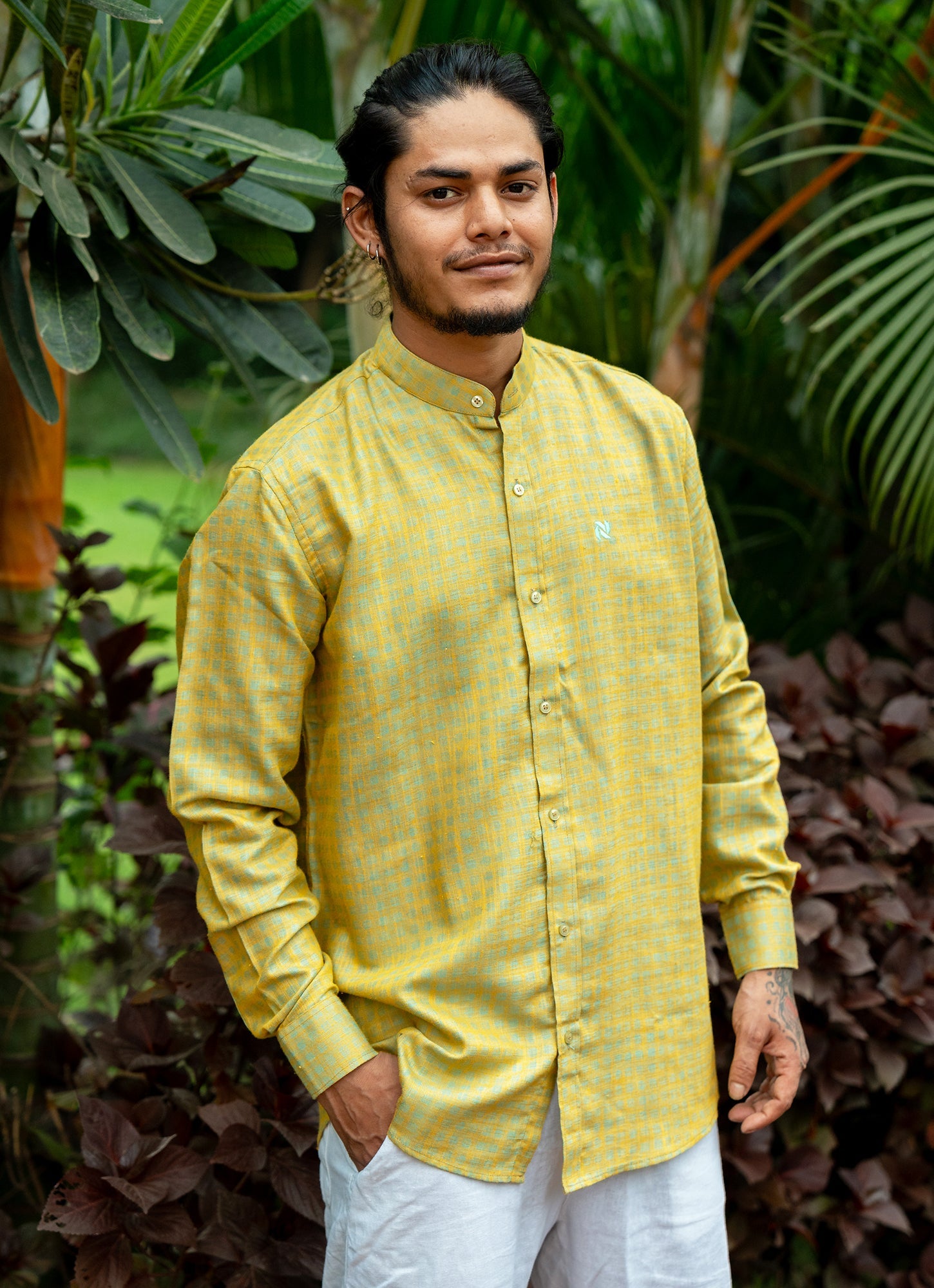 Golden Pista Weaved Organic Cotton Premium Shirt
