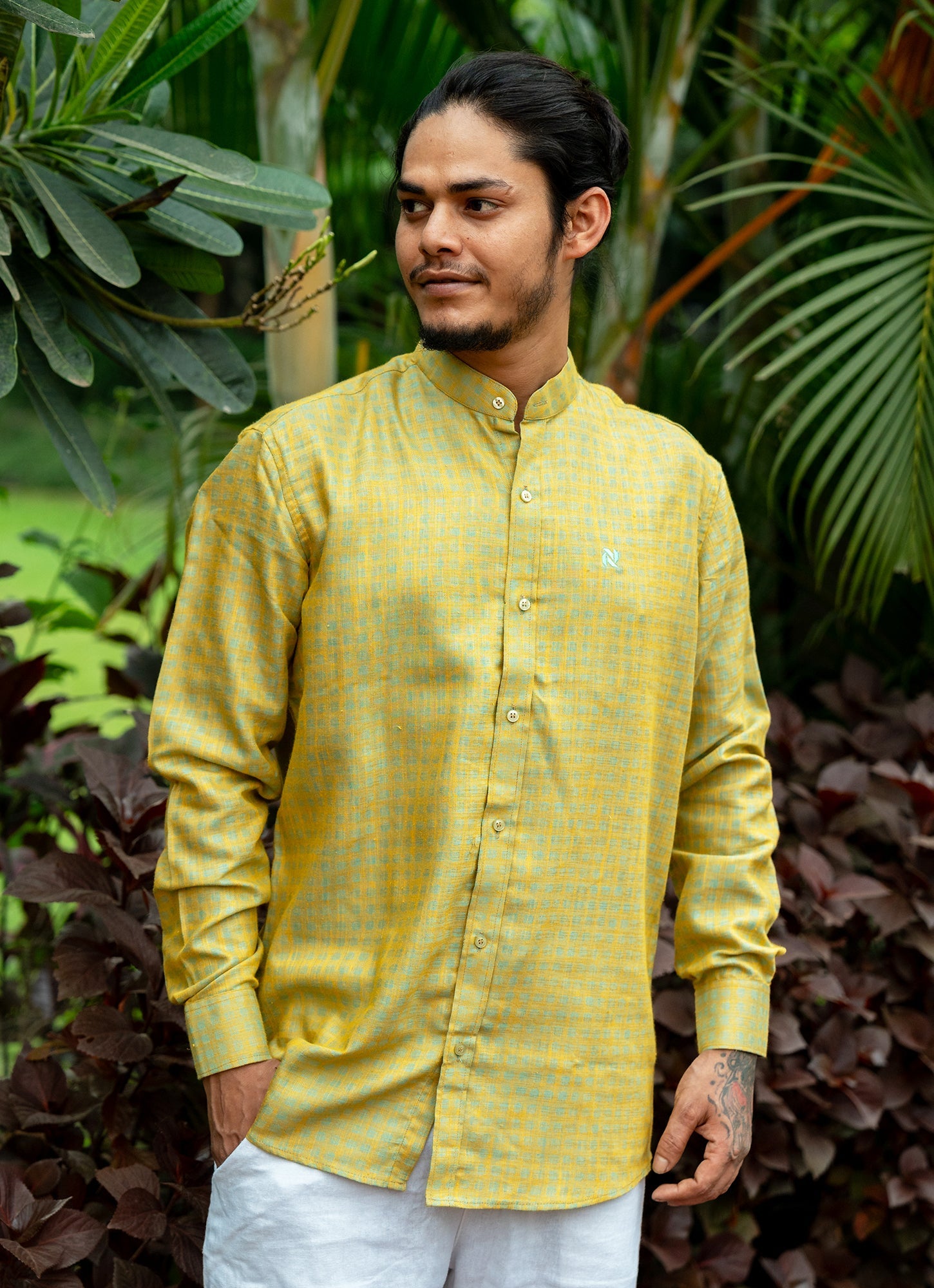 Golden Pista Weaved Organic Cotton Premium Shirt