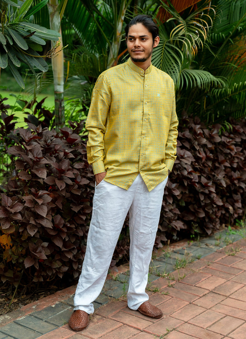 Golden Pista Weaved Organic Cotton Premium Shirt