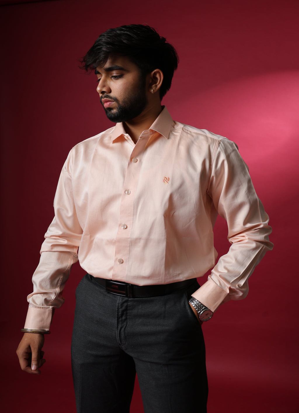 Peach Formal Shirt