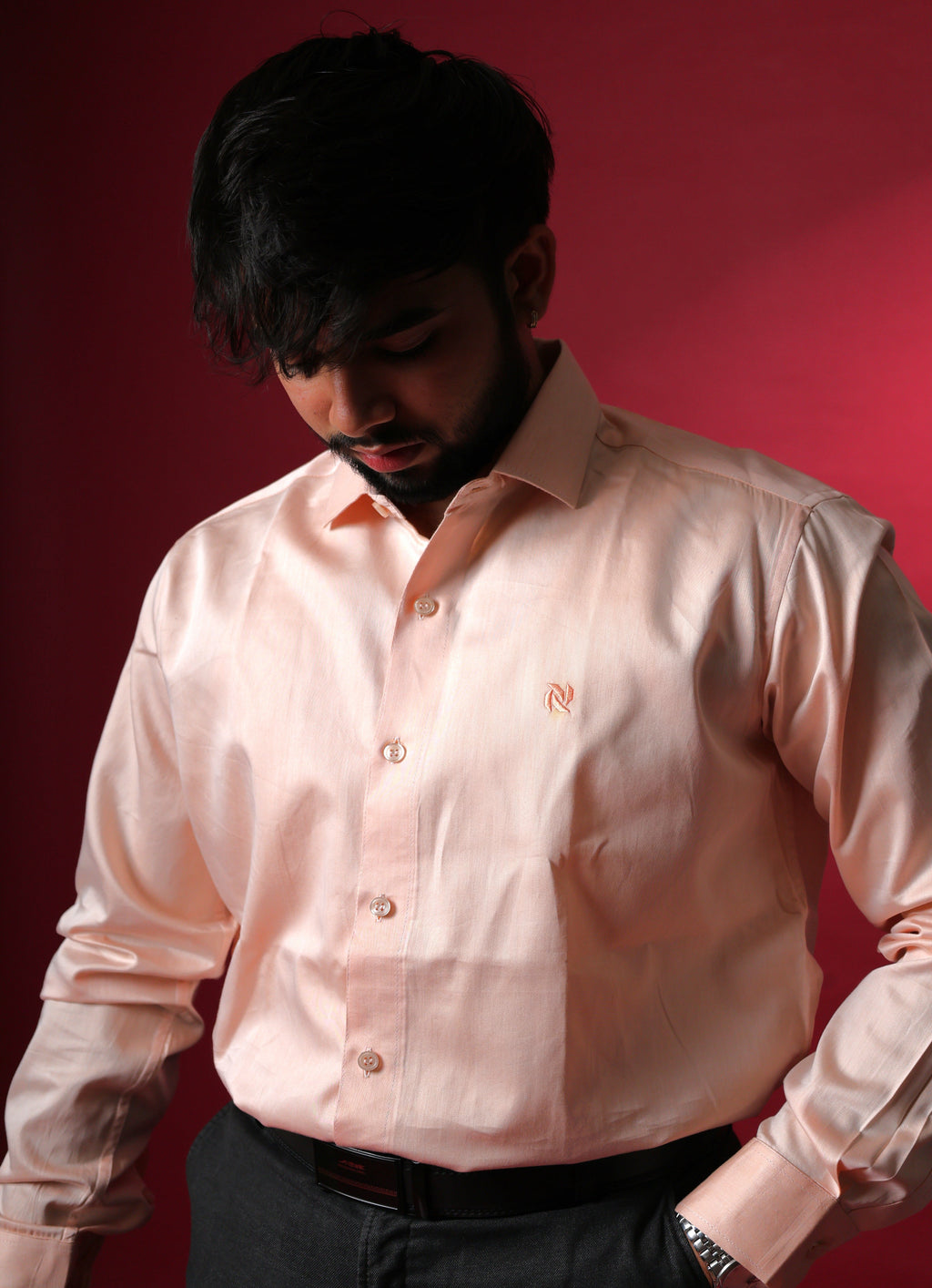 Peach Formal Shirt