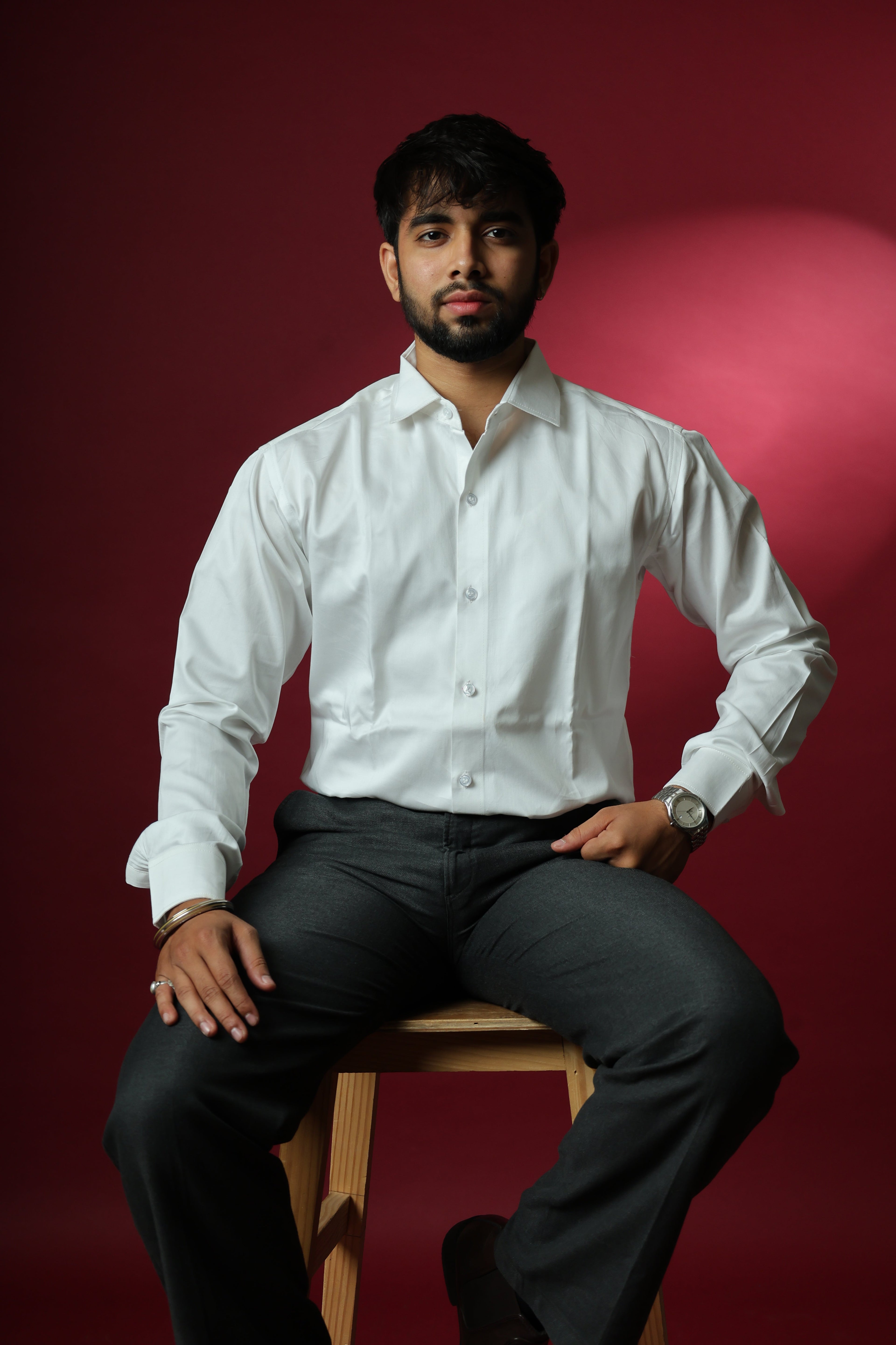 Pure Luxe White Giza Cotton Shirt