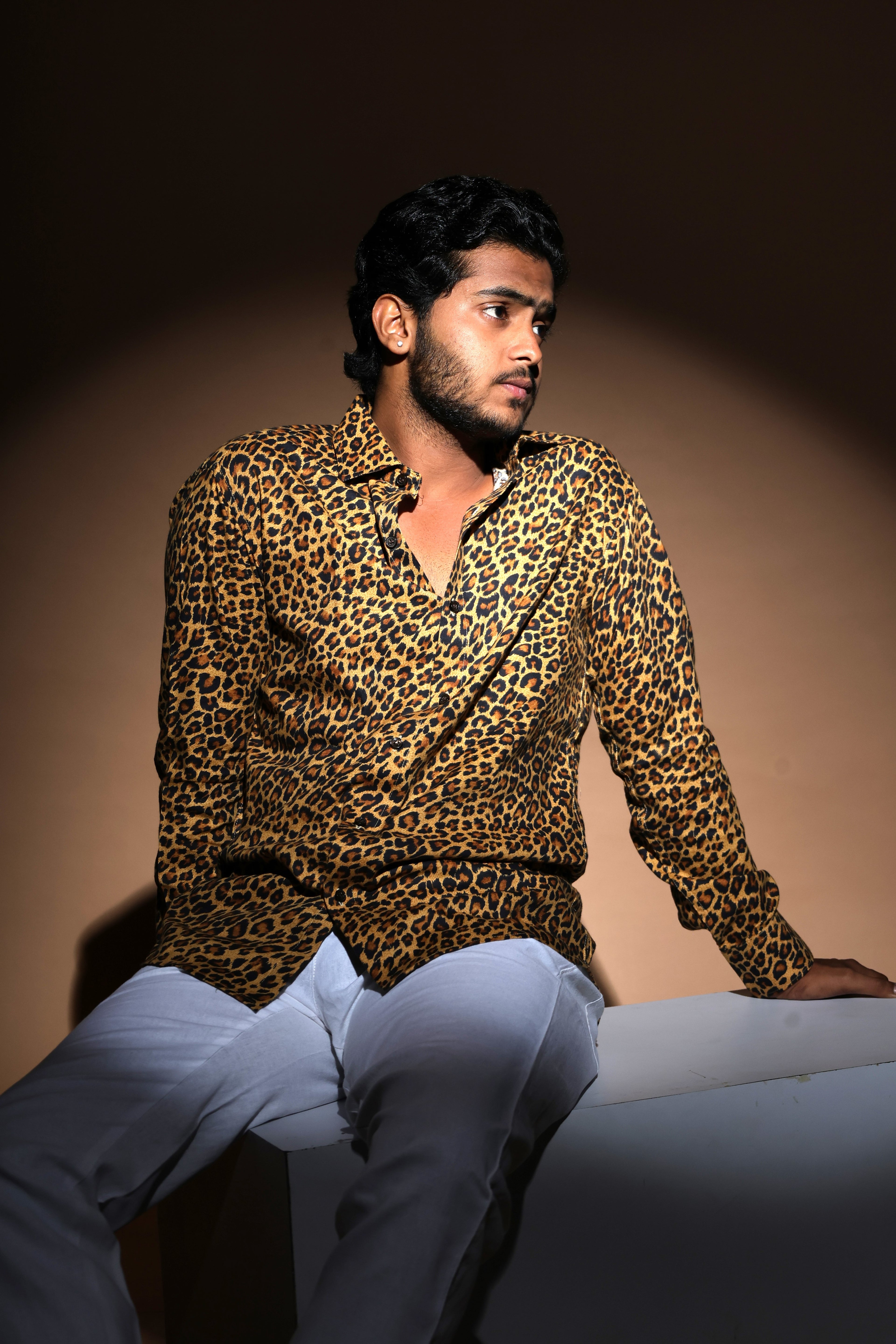 Jaguar Print Casual Designer Shirt