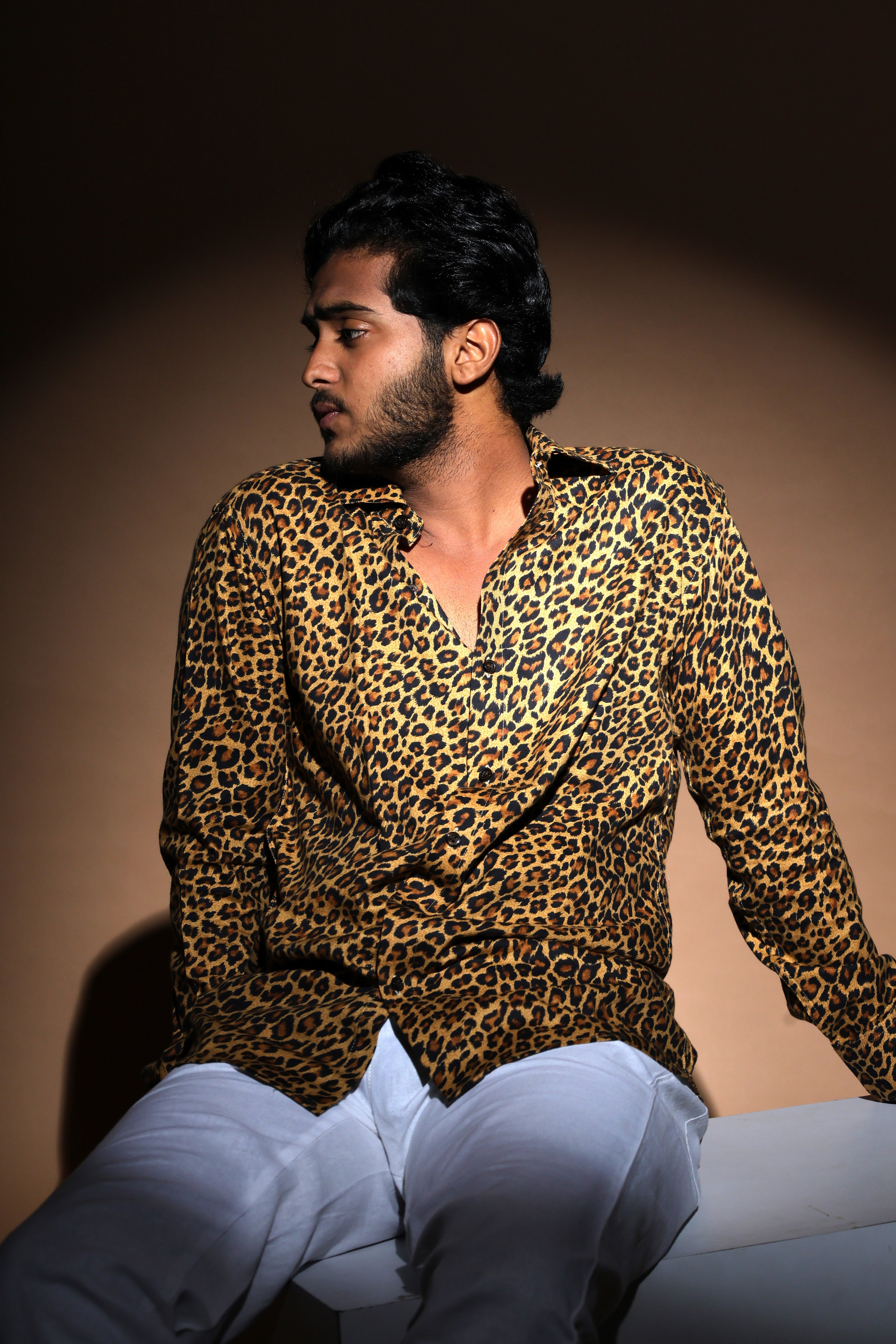 Jaguar Print Casual Designer Shirt