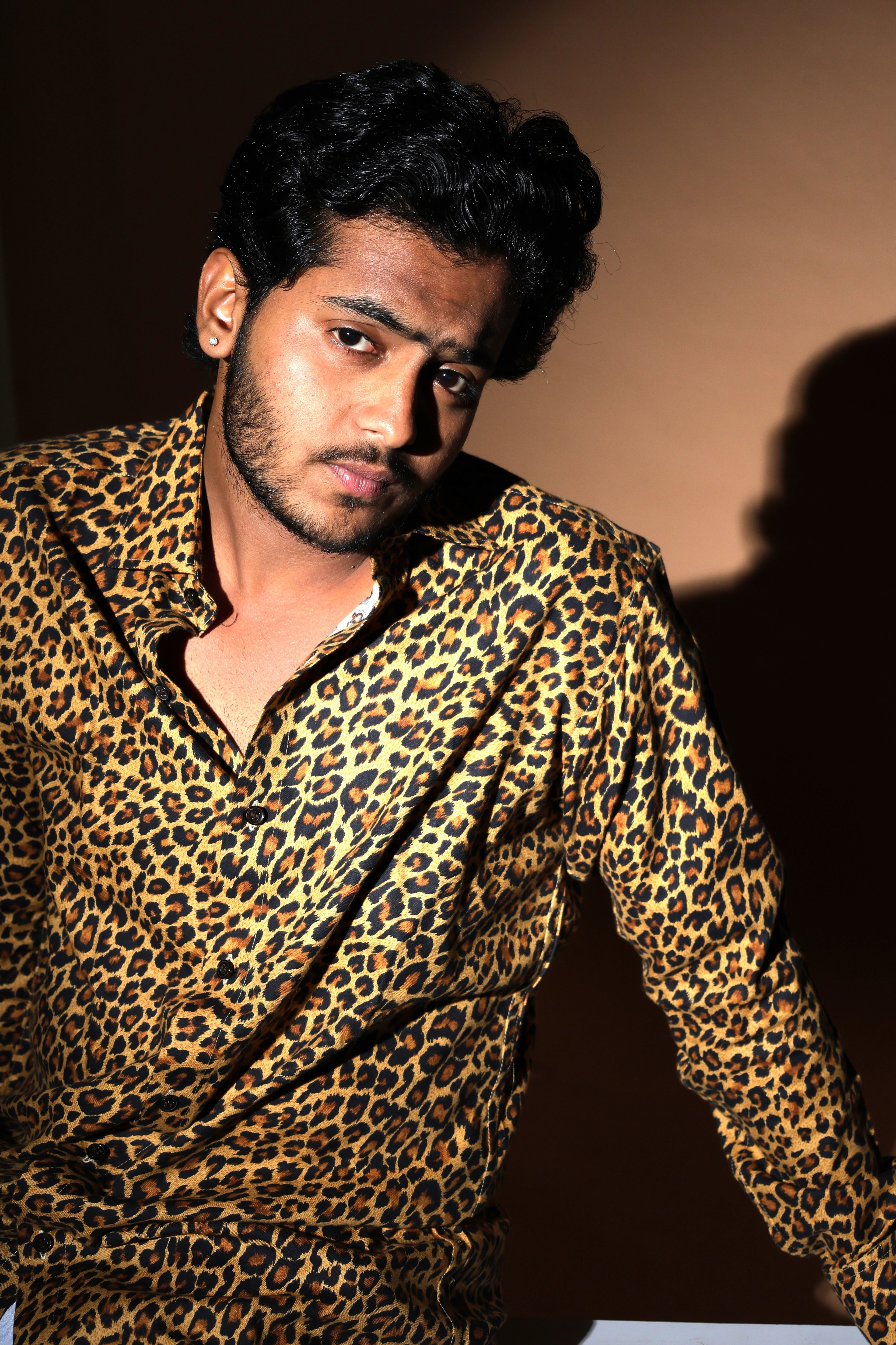 Jaguar Print Casual Designer Shirt