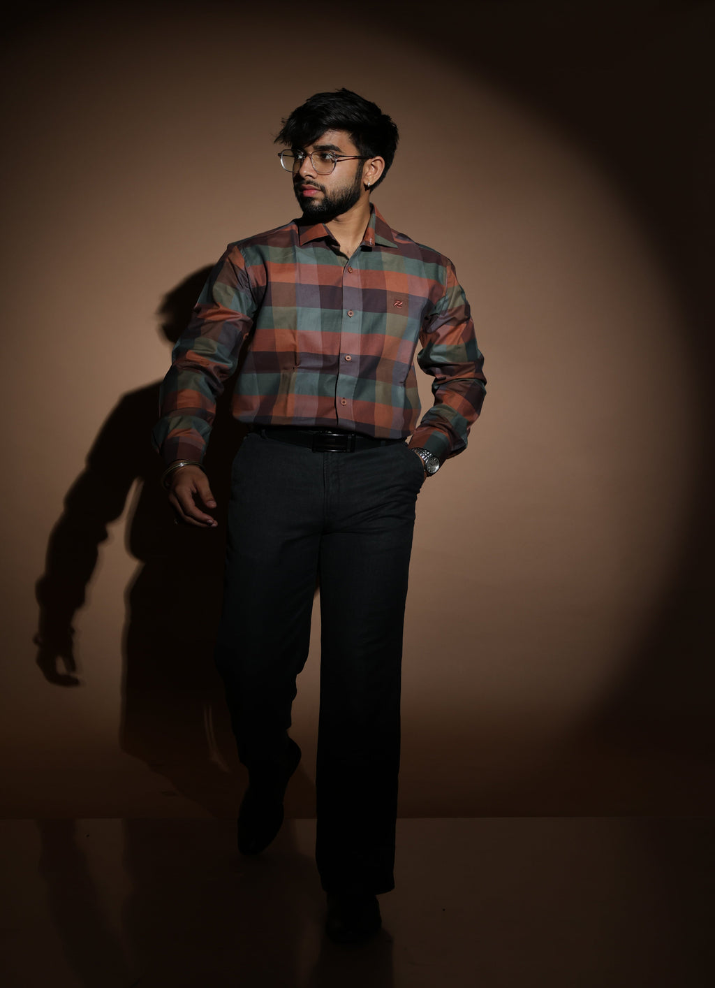 Multi-colored Checkered Formal Shirt