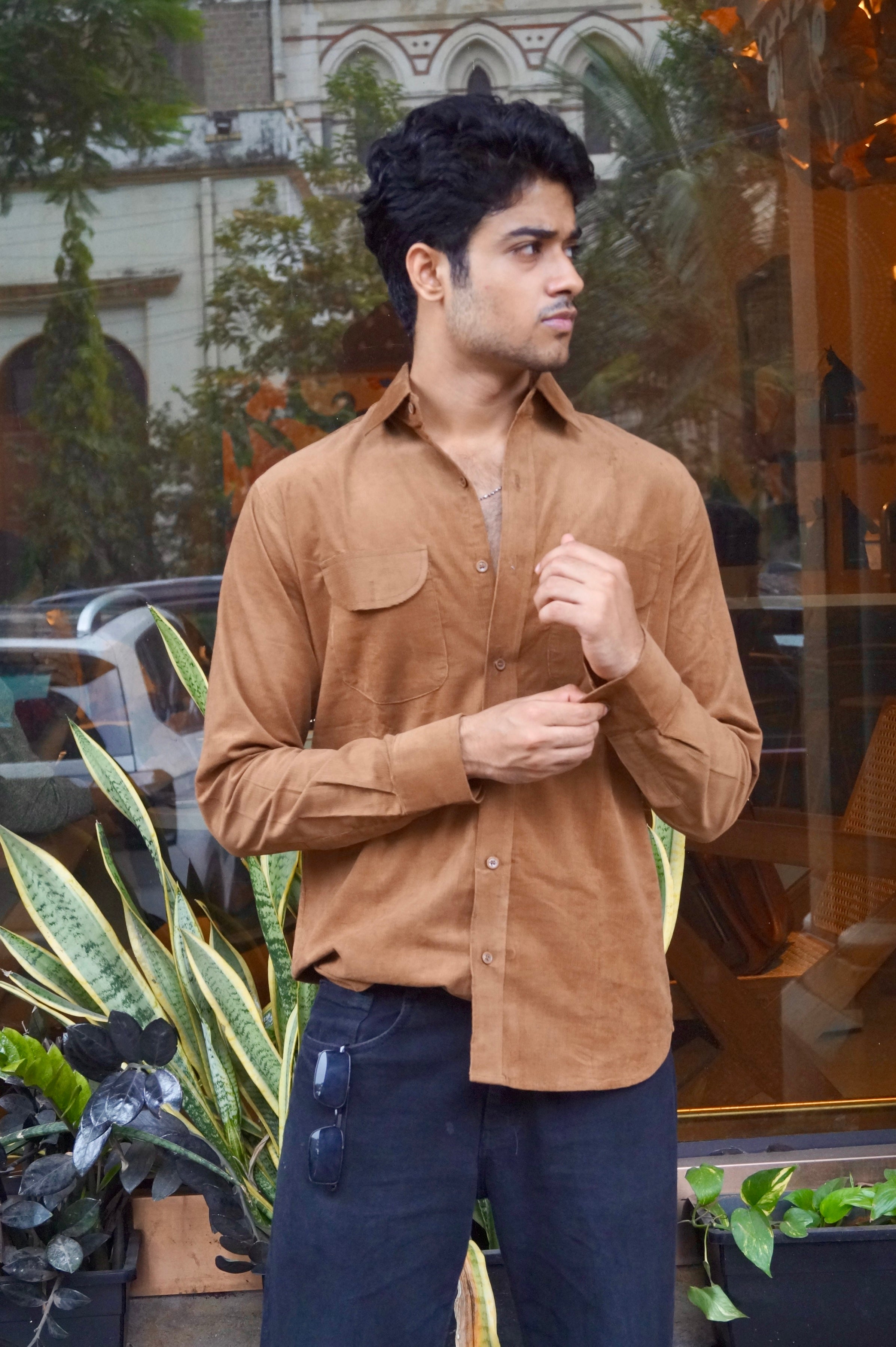 Brown Corduroy Premium Shirt
