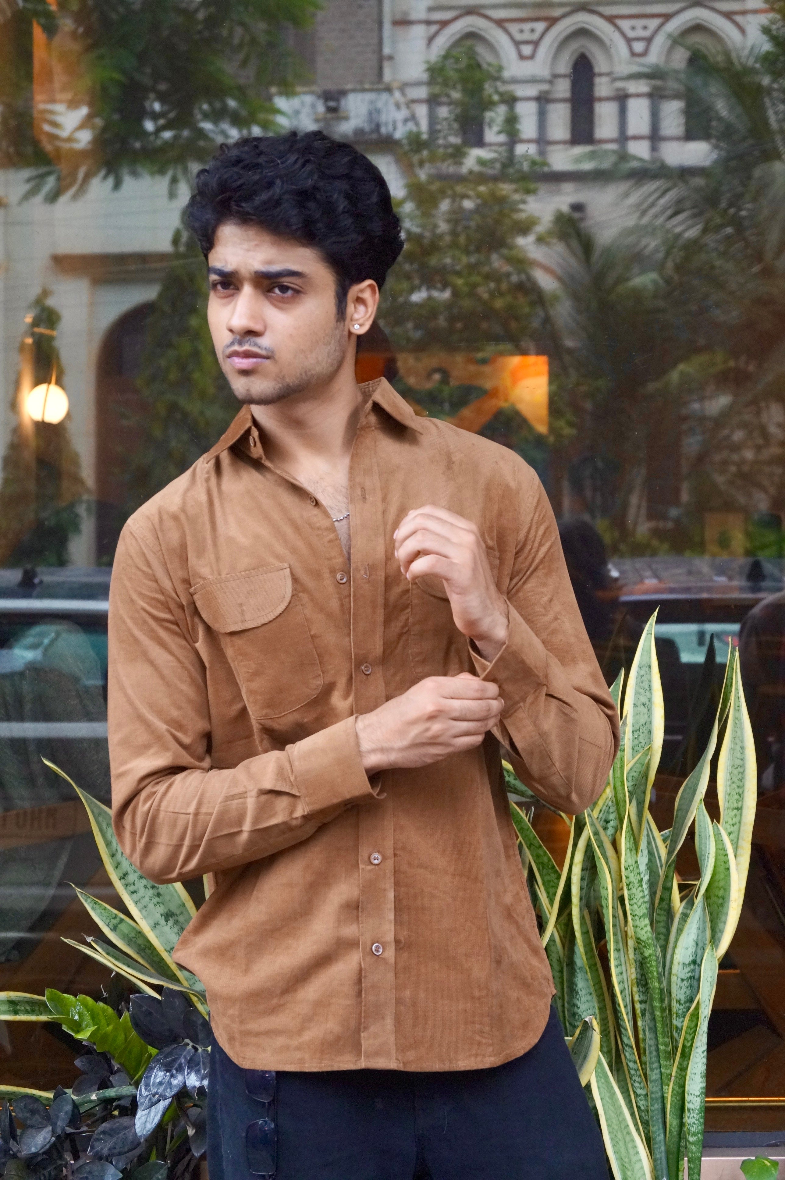 Brown Corduroy Premium Shirt
