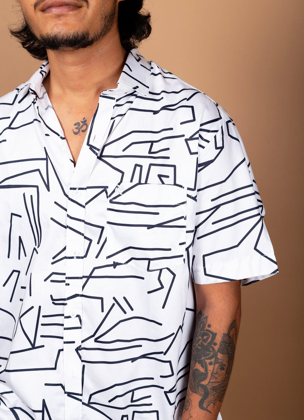 Wavy Designer White Premium Shirt