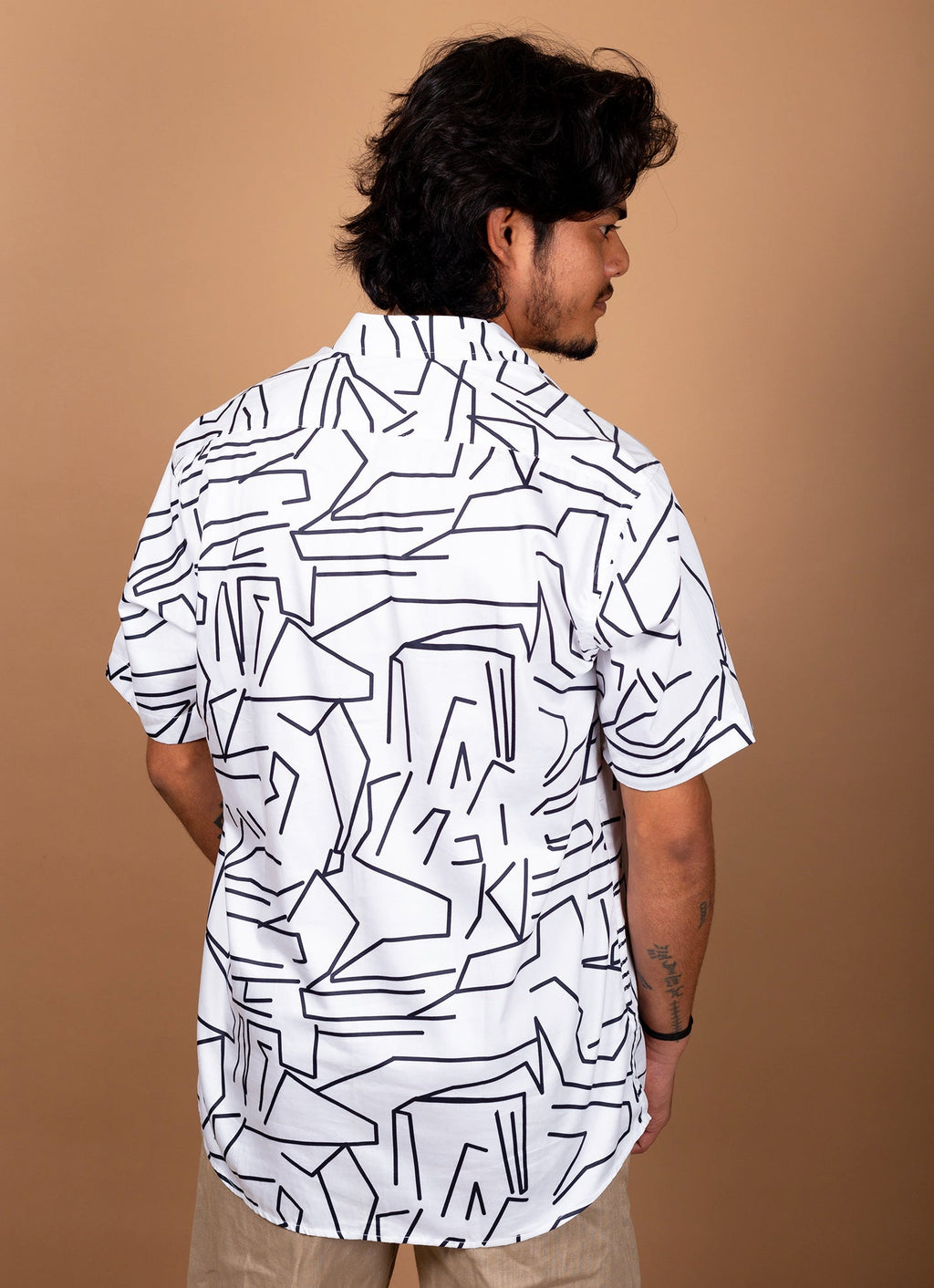 Wavy Designer White Premium Shirt