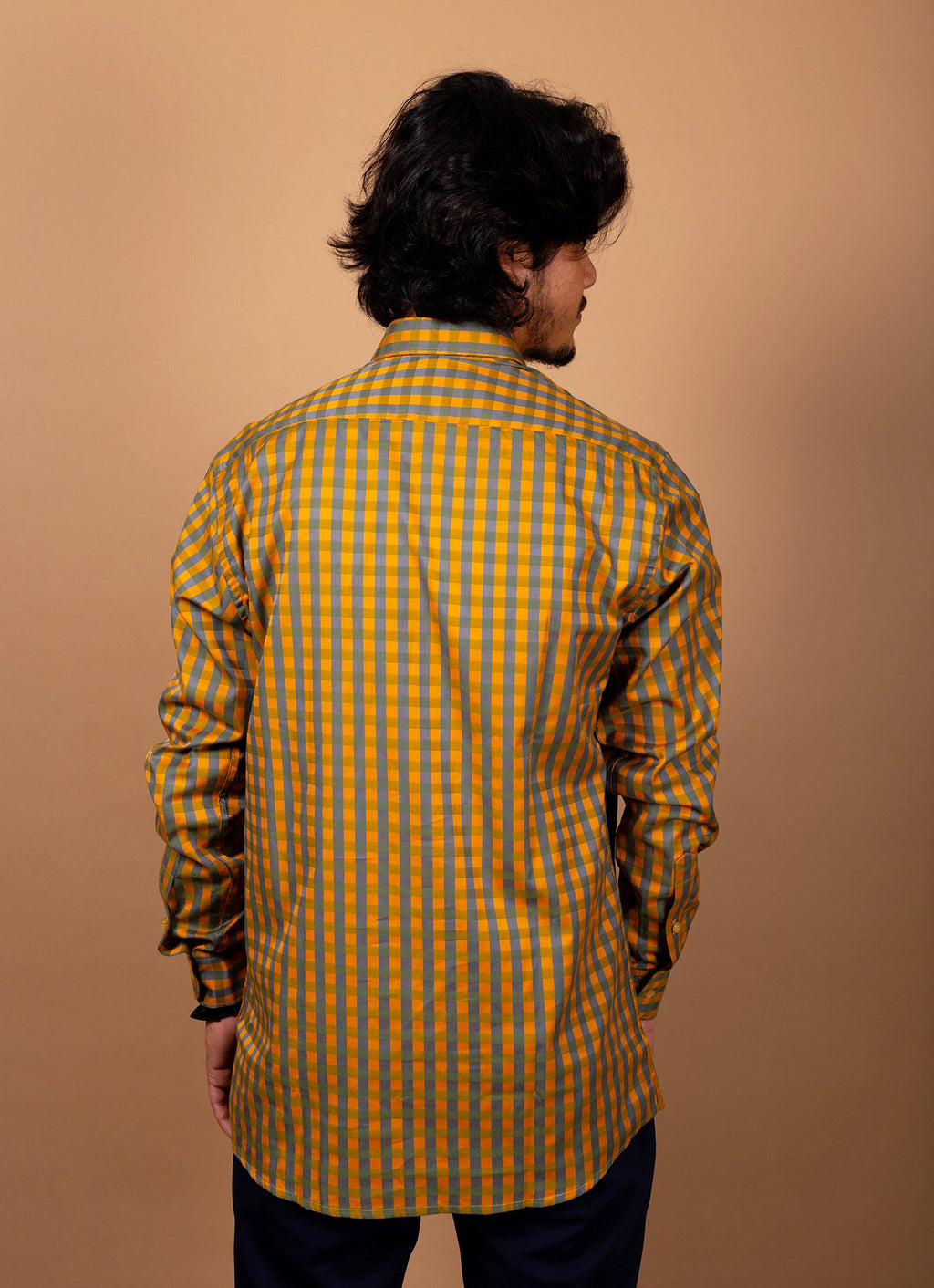 Goldenrod Checkered Organic Cotton Premium Shirt