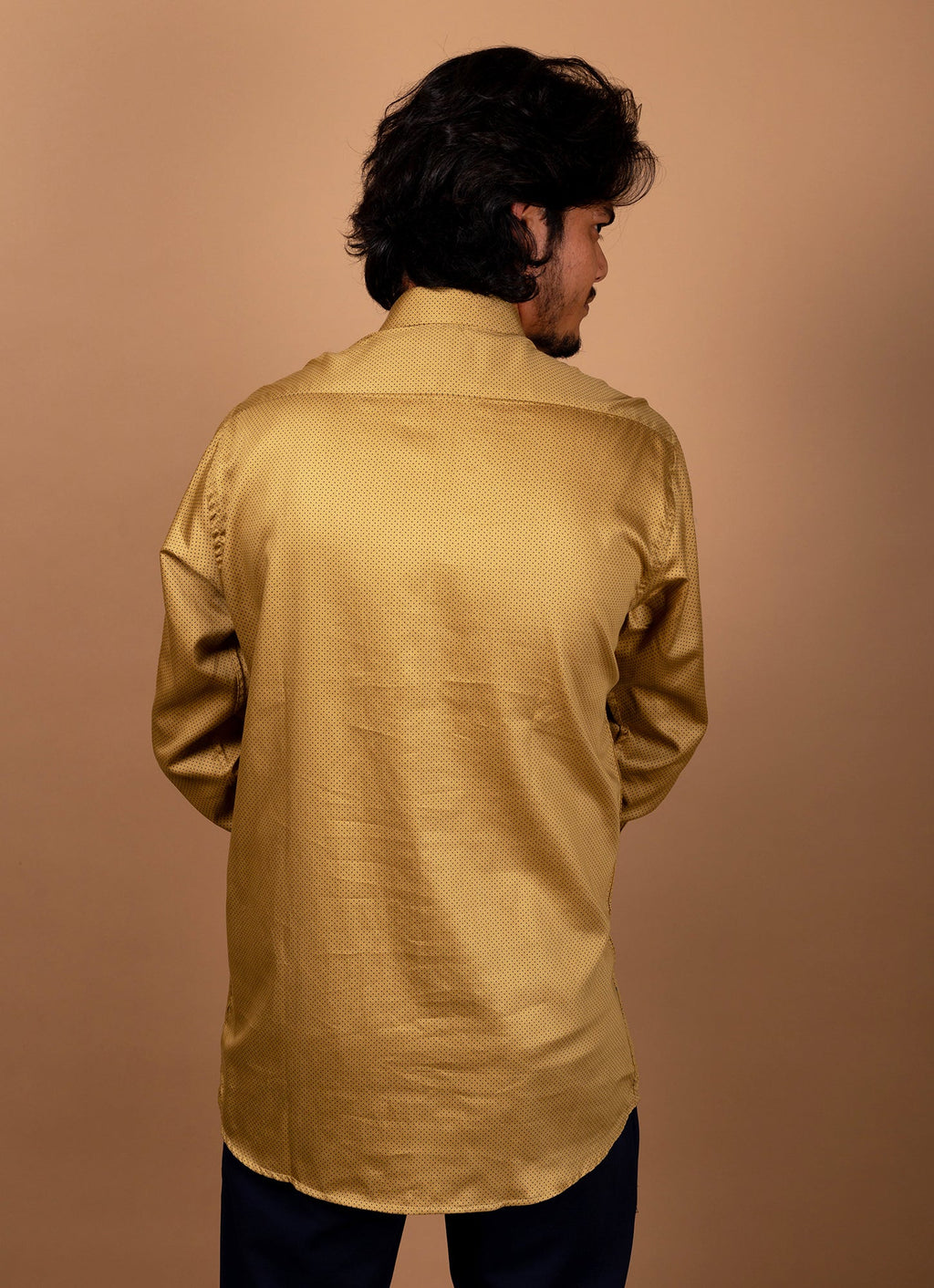 Golden Dotted Organic Cotton Premium Shirt