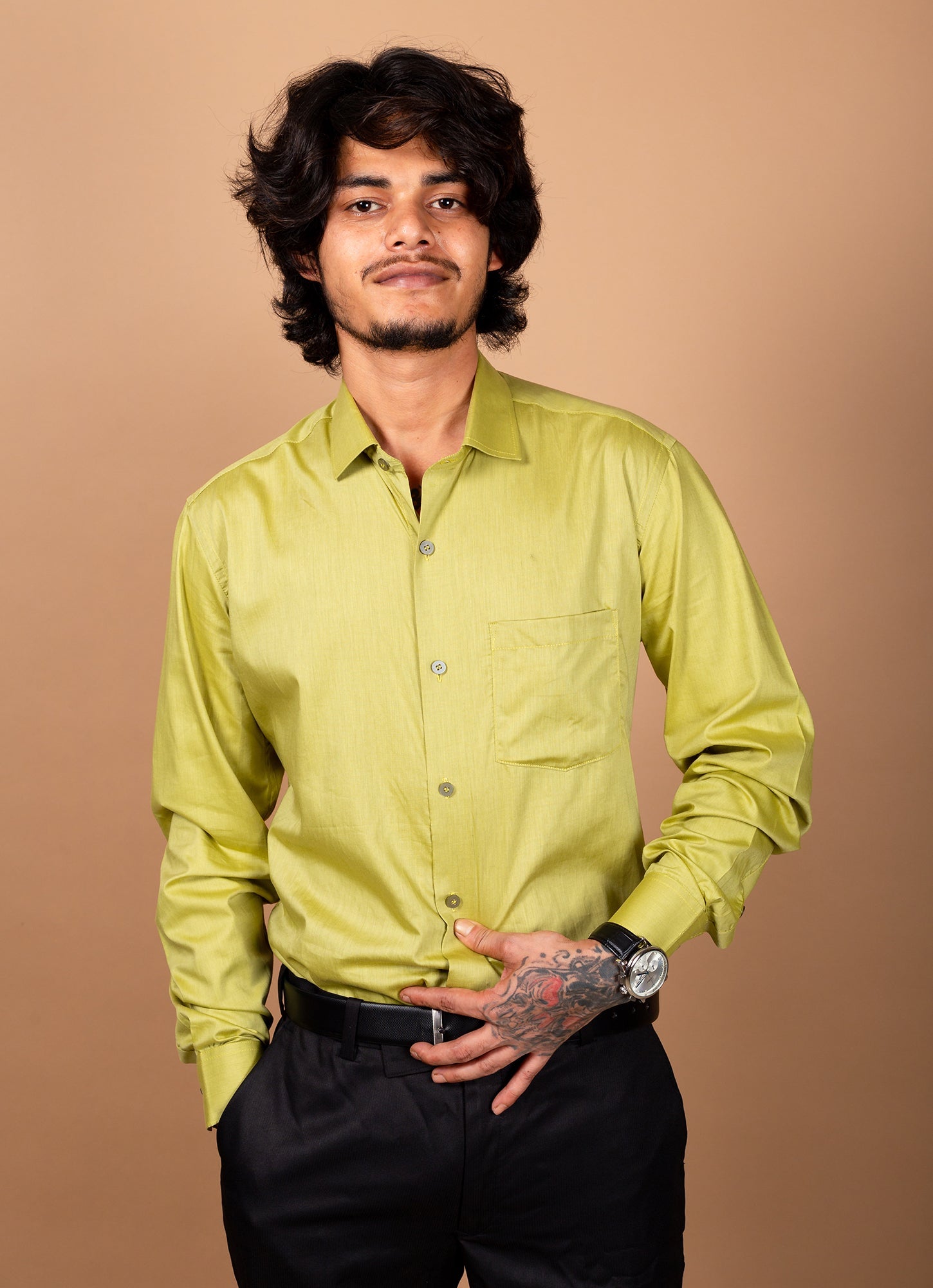 Macaroon Yellow Egyptian Giza Cotton Premium Shirt