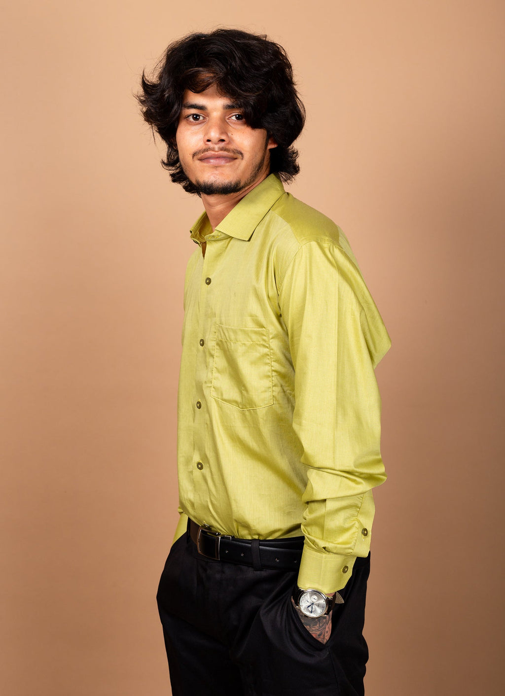Macaroon Yellow Egyptian Giza Cotton Premium Shirt