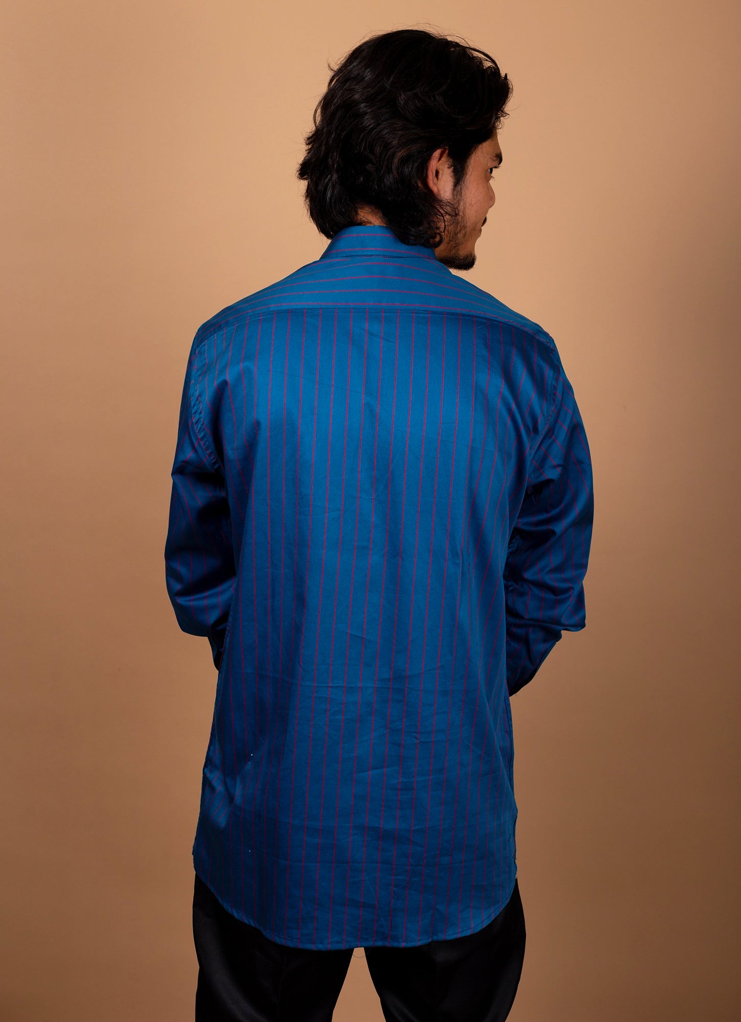 Persian Blue Liner Organic Cotton Premium Shirt