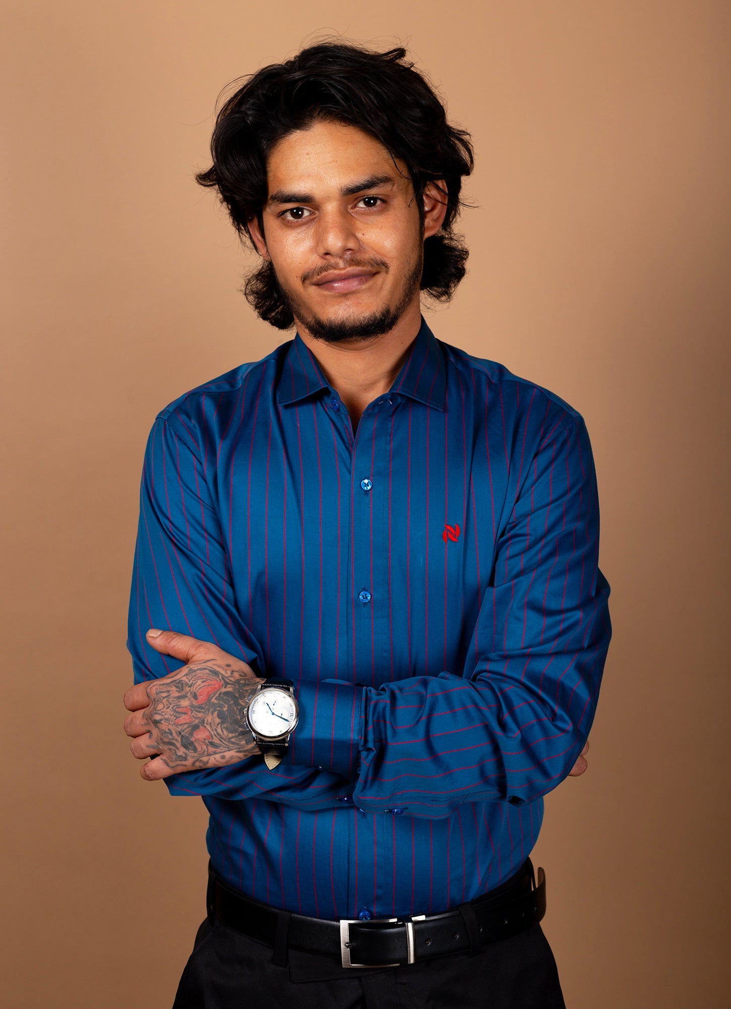 Persian Blue Liner Organic Cotton Premium Shirt