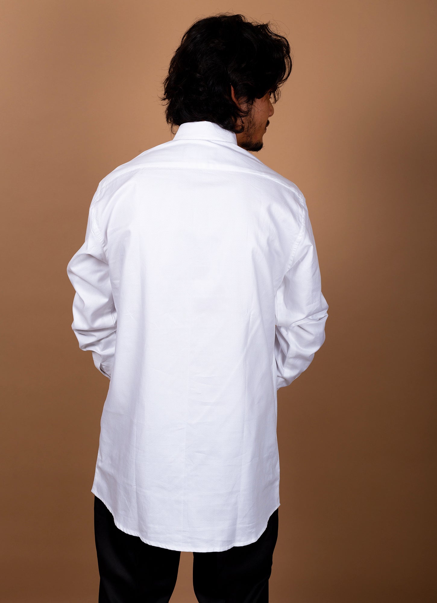 Icy White Textured Organic Premium Shirt