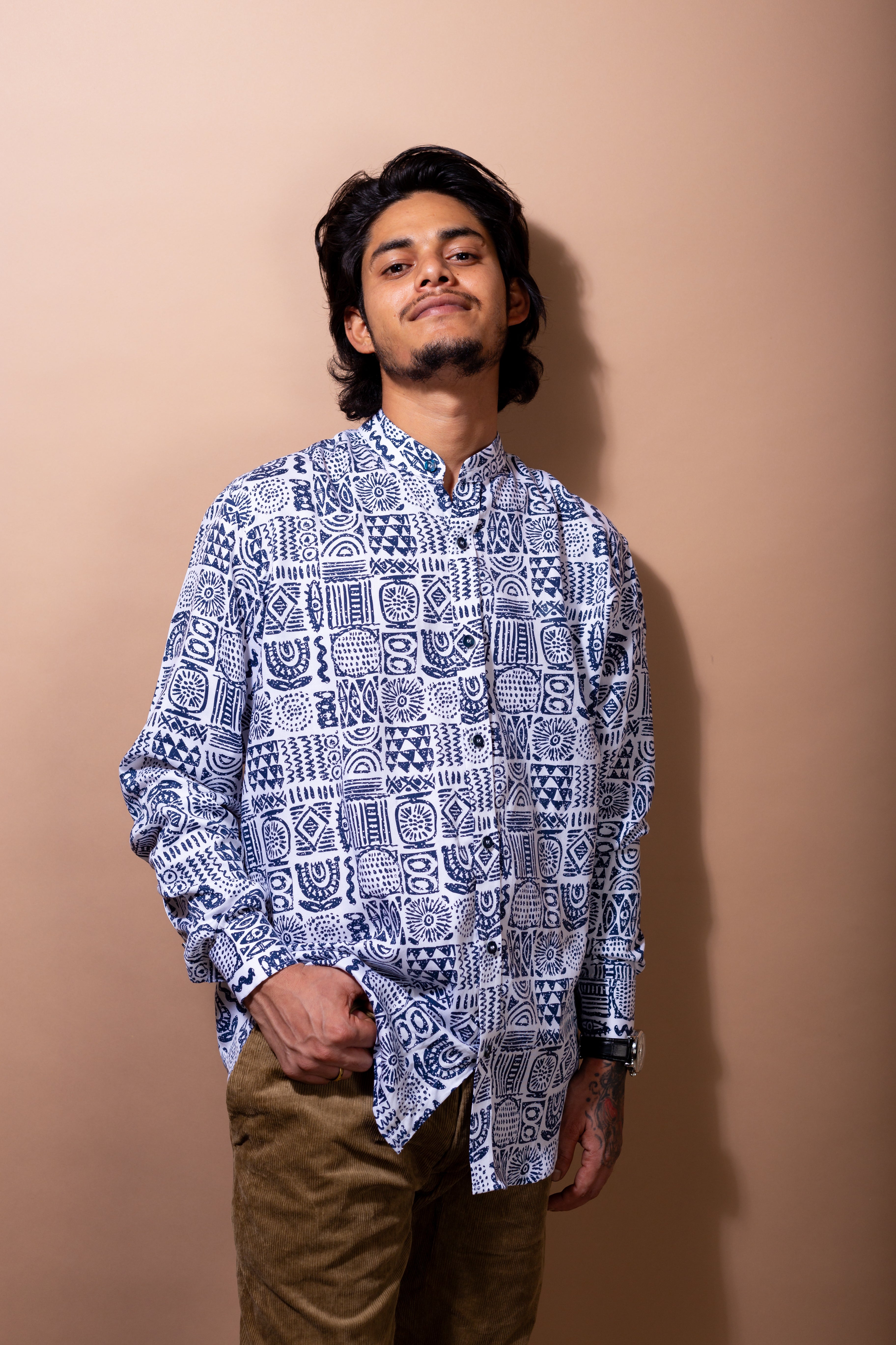 Tribal Print Organic Cotton Premium Shirt